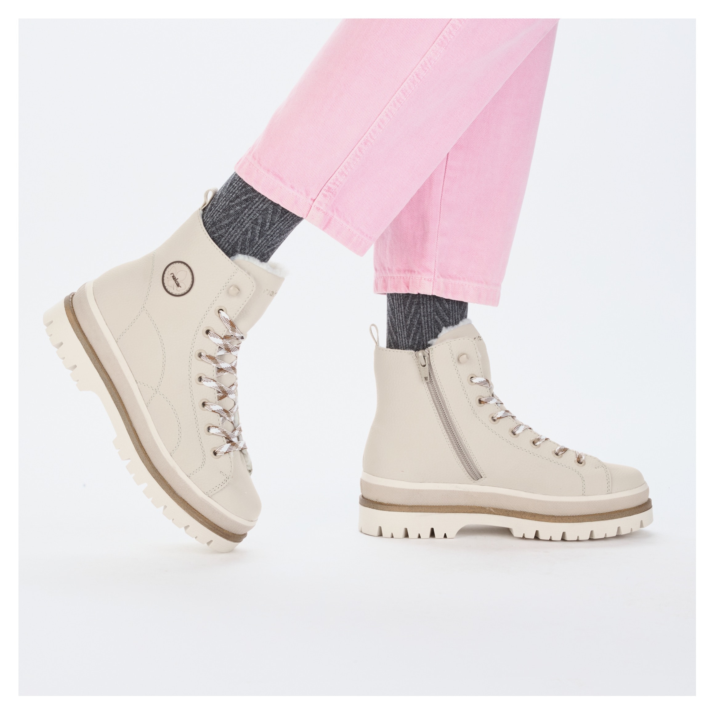 Rieker Winterstiefelette  Plateauboots, Schnürboots, Profilsohle, mit Warmfutter