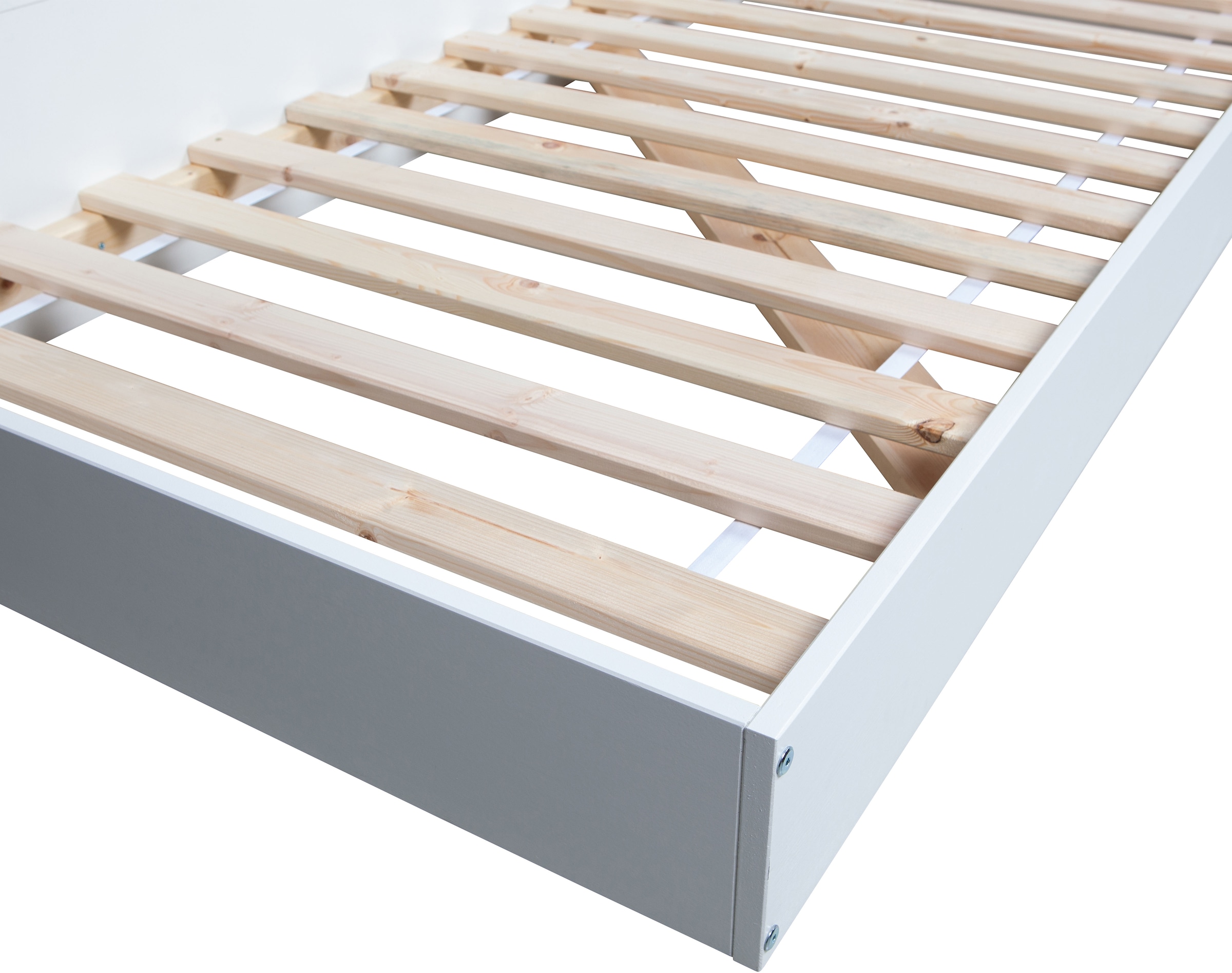 WOOOD Stauraumbett »Connect FSC®-Kiefernholz mit Schiebetür und Stauraum 213x118x60 cm« Einfach zu montierbar, Matratzenmaß 90x200 cm, Pfleiglicht