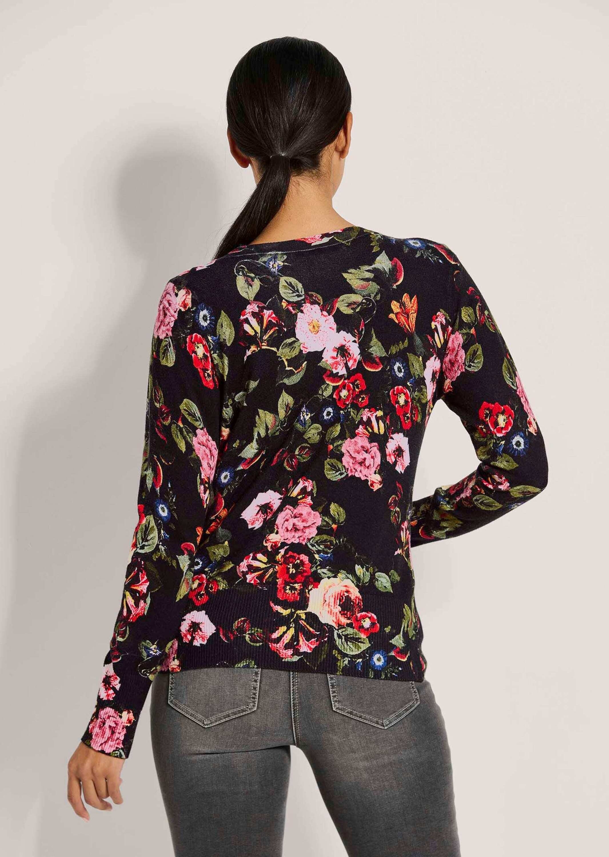 MADELEINE Strickjacke »Strickjacke Strickjacke mit Unikat-Print«