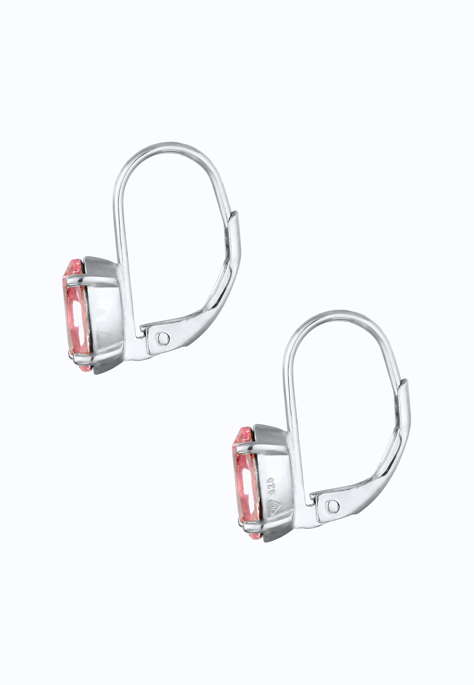 Elli Paar Ohrhänger »Ohrringe Ohrhänger Marquise Glas Kirstalle Rose 925 Sterling Silber«