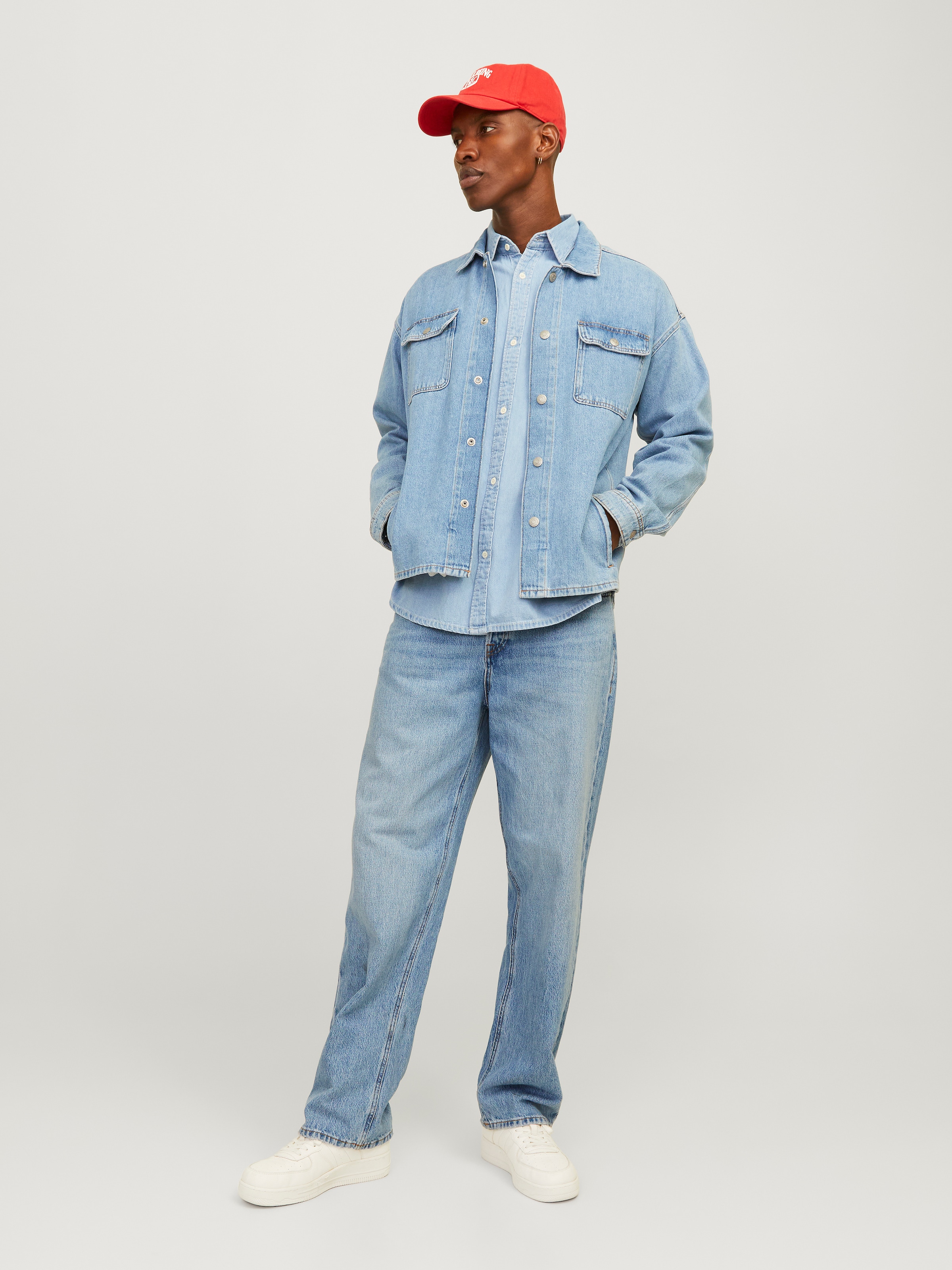 Jack & Jones Relax-fit-Jeans »JJIALEX mit cleanem Look und Taschenvielfalt«, mit Gürtelschlaufen