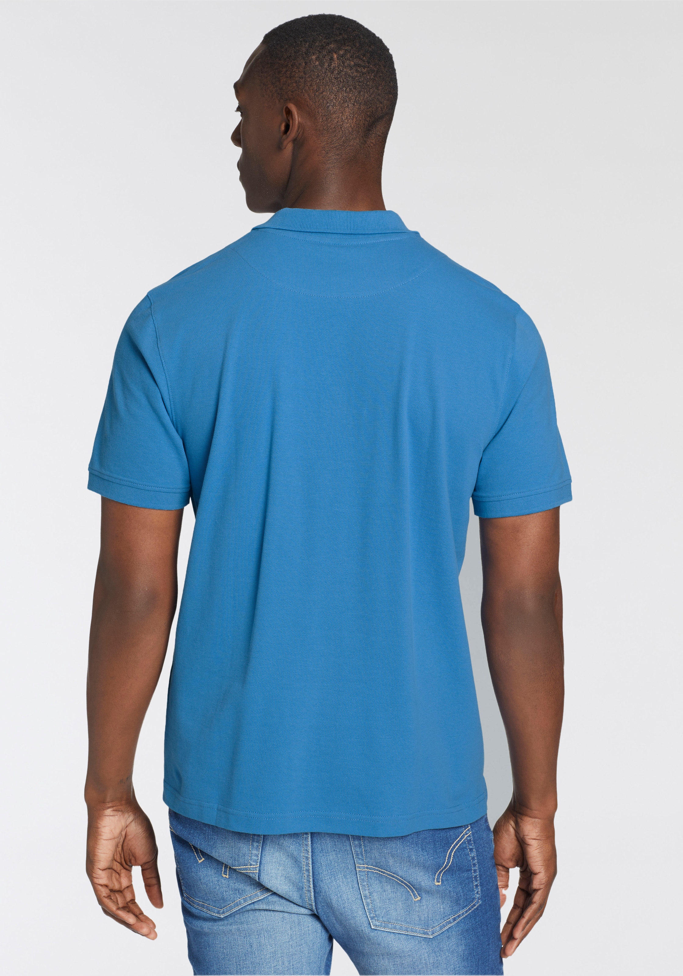 Man's World Poloshirt, Kurzarm, lockere Passform, unifarben