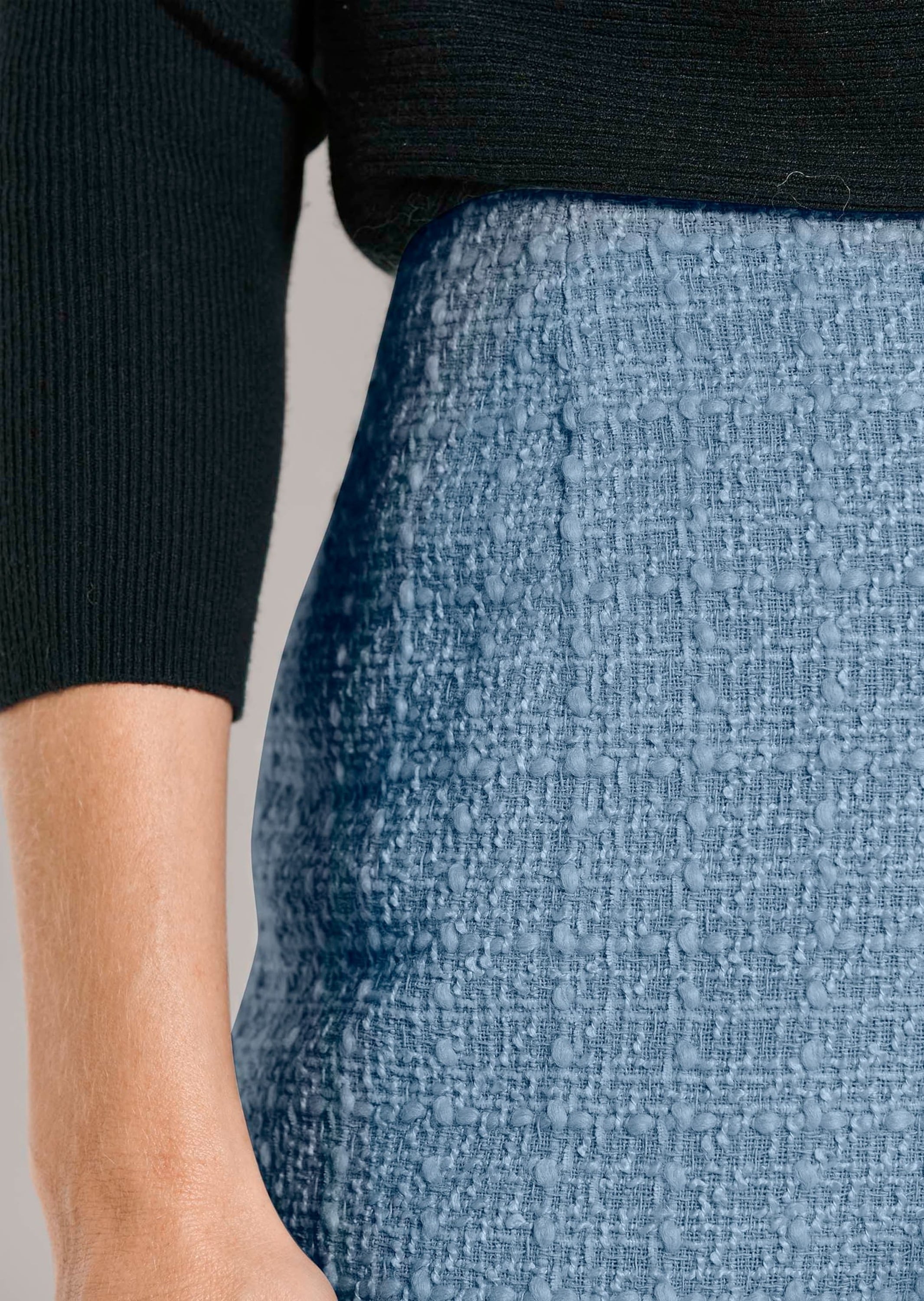 MADELEINE Bleistiftrock »Bouclérock Bleistiftrock in Tweed-Optik« Kurzer Tweedrock