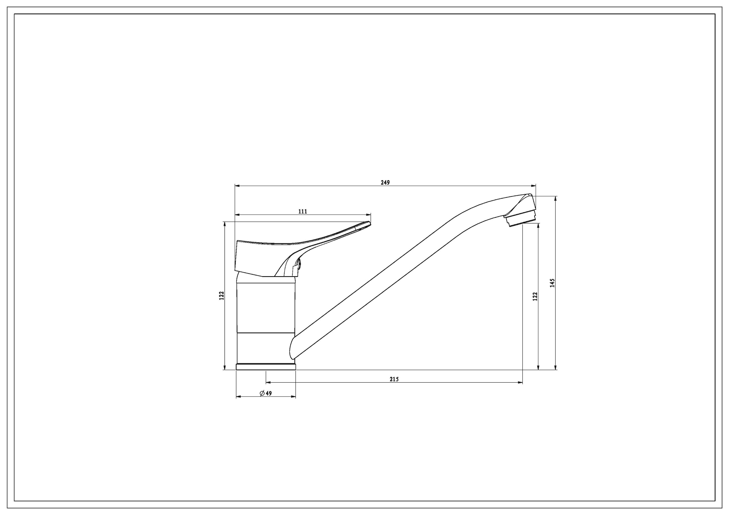 Eisl Spültischarmatur »Verona« Küchenarmatur, Einhebelmischer schwenkbar, chrom