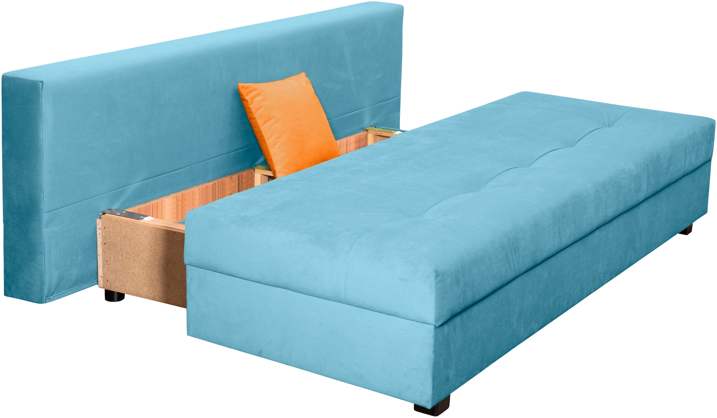 COLLECTION AB Schlafsofa »DARIA inklusive Schlafunktion und Bettkasten«, Schlafsofa,Bettfunktion,Bettkasten,inklusive Rückenkissen,Federkern