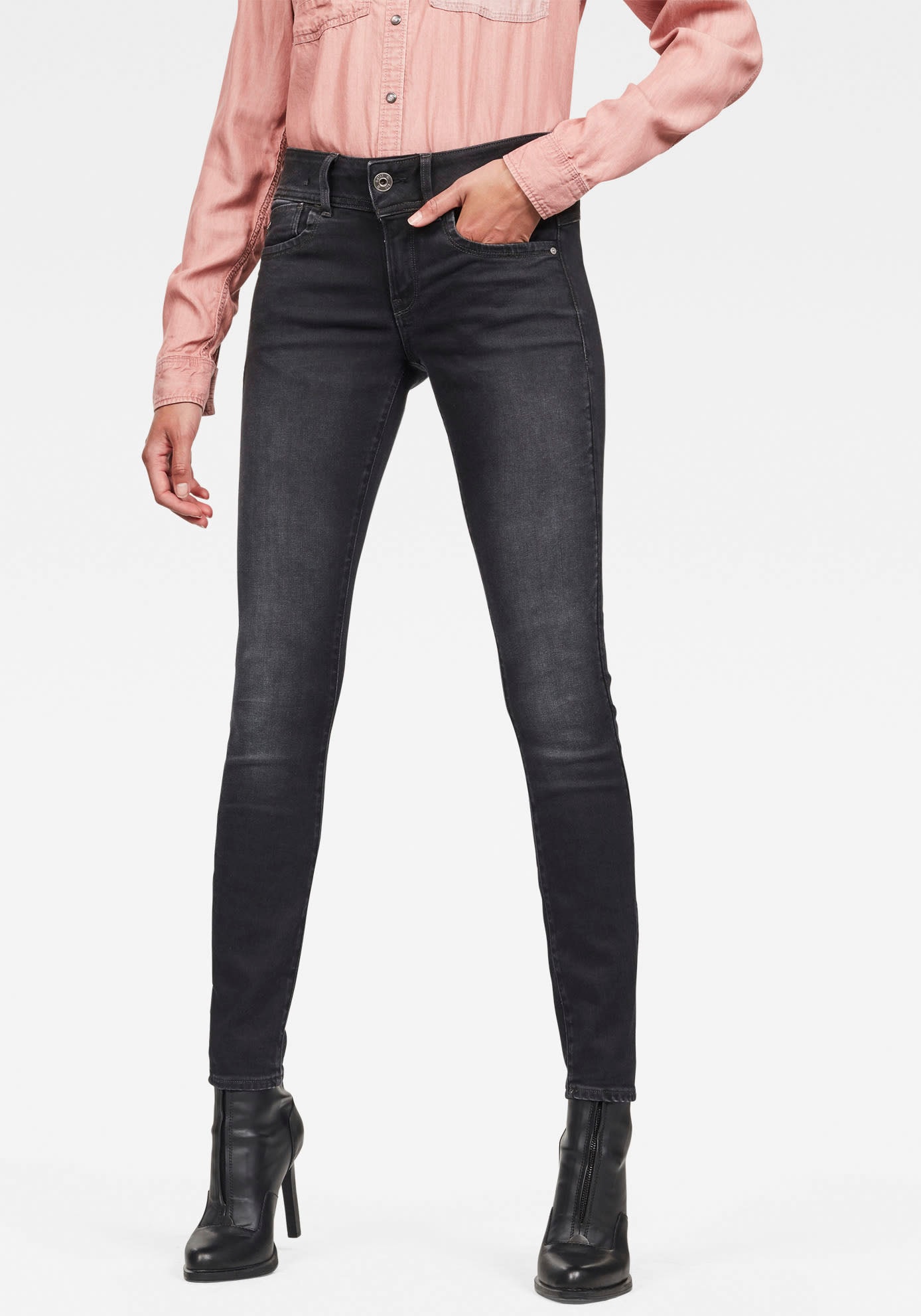 G-STAR Skinny-fit-Jeans »Mid Waist Skinny«, mit Elasthan-Anteil