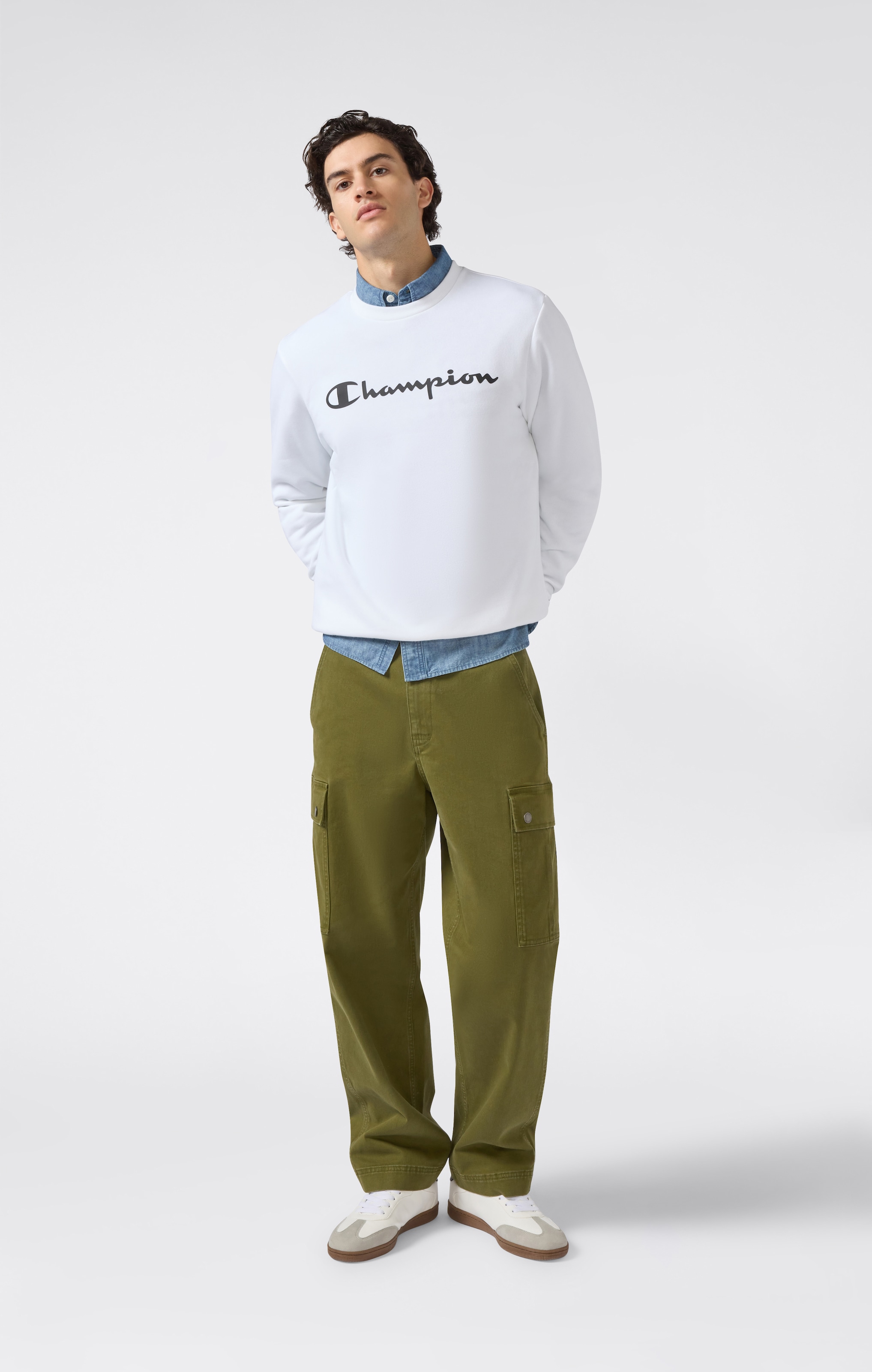 Champion Kapuzensweatshirt »BASICS Fleece Crewneck Sweatshirt Large Logo«, 1 tlg.
