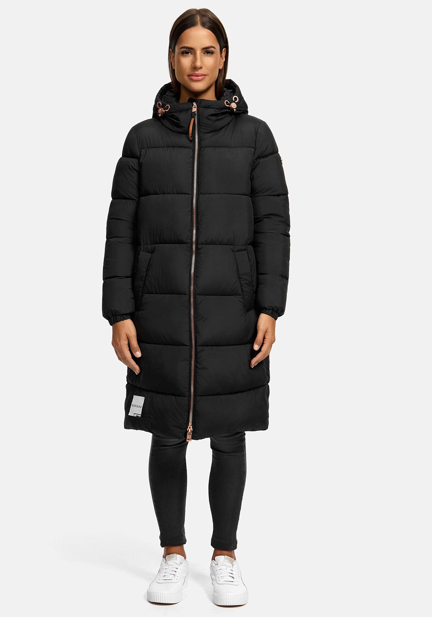 Marikoo Winterjacke »Marikoo Nomadiaa lange Damen Winterjacke N024«