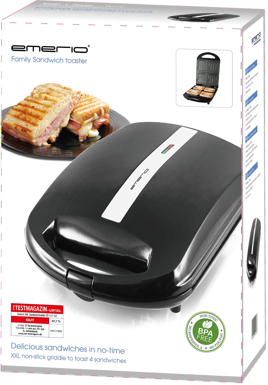 Emerio Sandwichmaker »ST-111153 FAMILY«, 1300 W