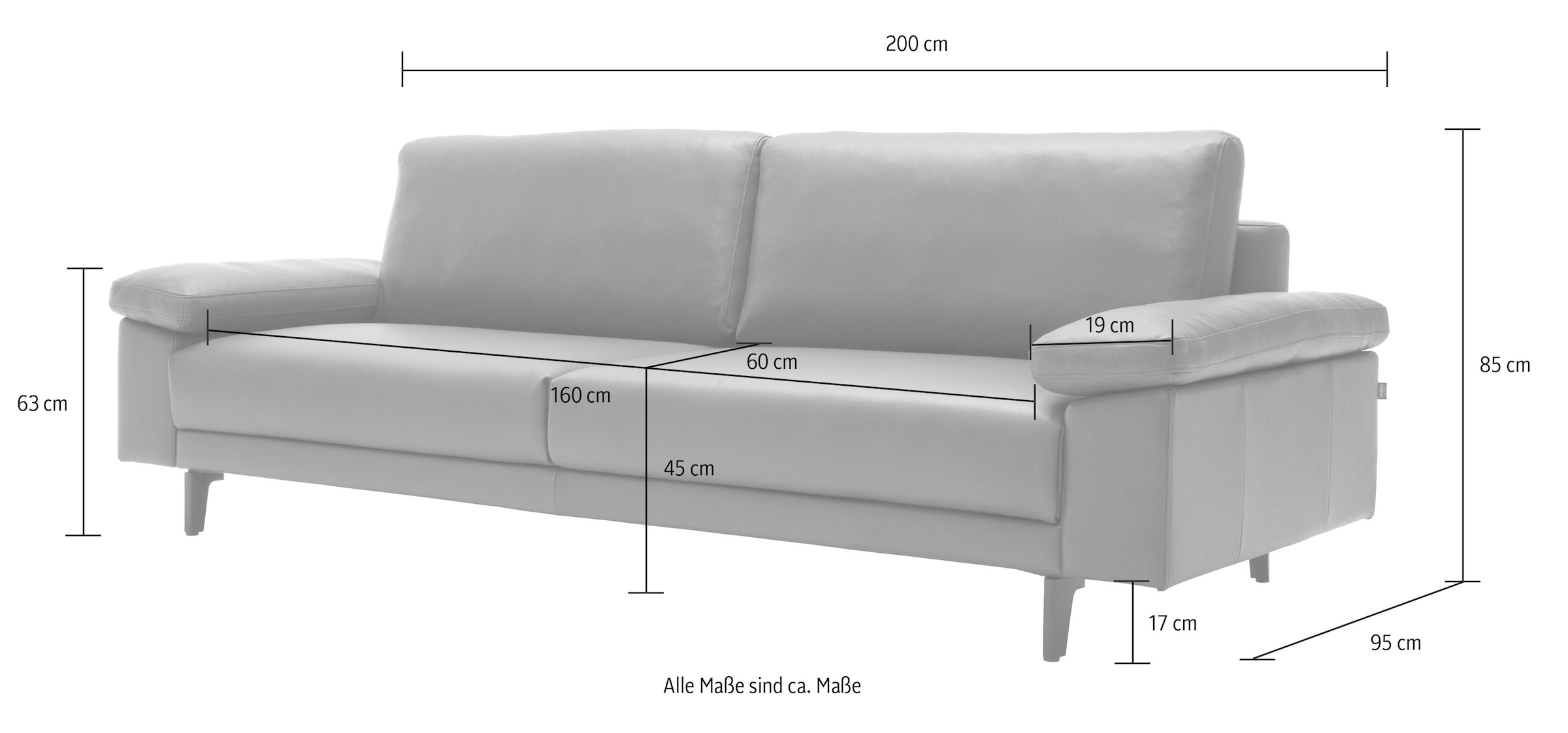 Creation BY ROLF BENZ 2,5-Sitzer »CR.450 elegantes Designsofa mit hohem Sitzkomfort«