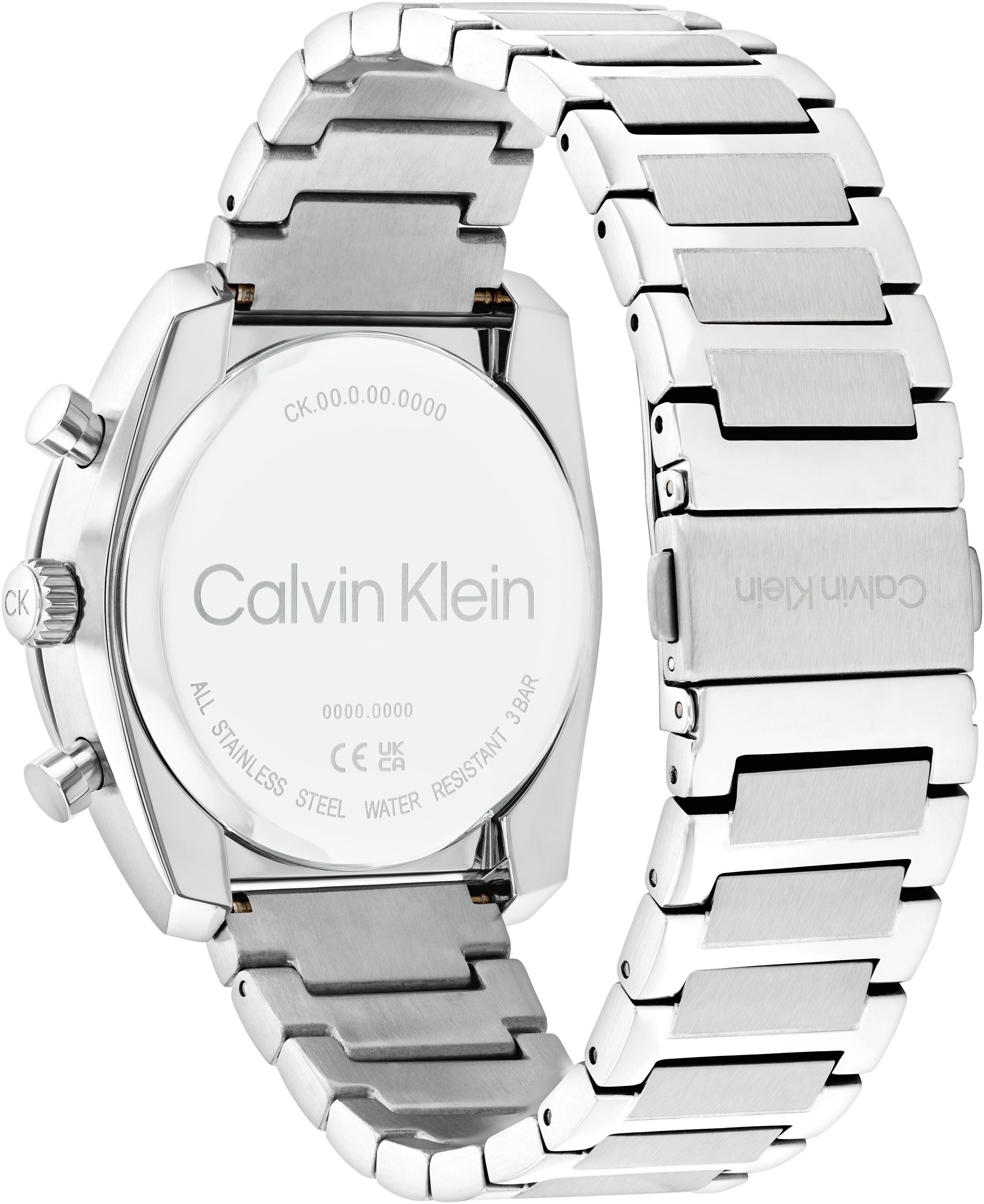 Calvin Klein Multifunktionsuhr »CK FLEX«, Armbanduhr, Quarzuhr, Herrenuhr, Tag, Wochentag, Edelstahlarmband