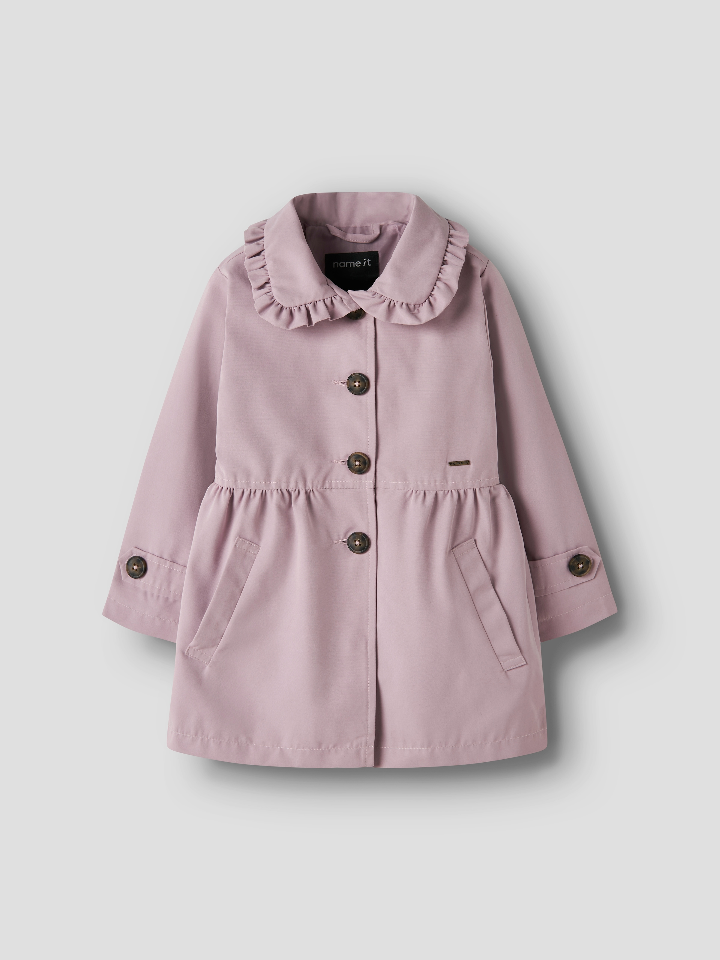 Name It Kurzmantel »NMFMADELIN TRENCH COAT NOOS« im romantischen Look
