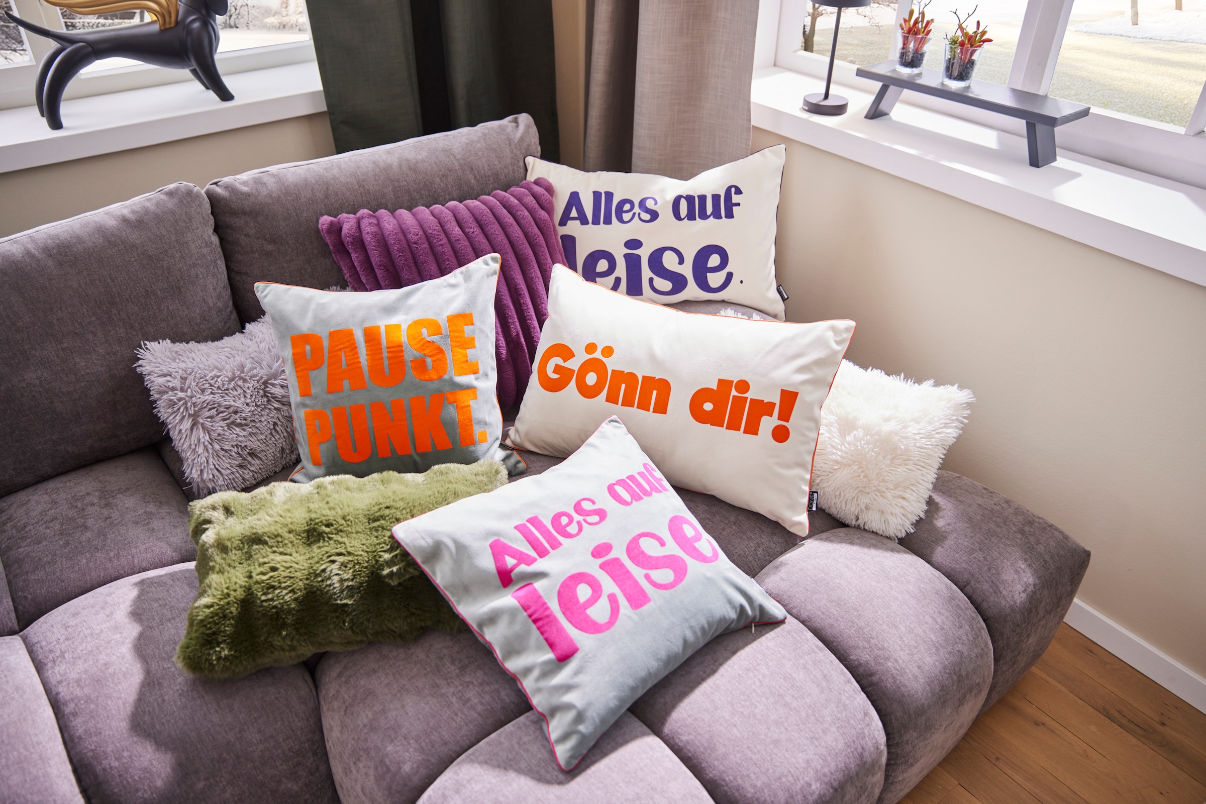 done.® Kissenhülle »Vibe« Weicher Samtstoff