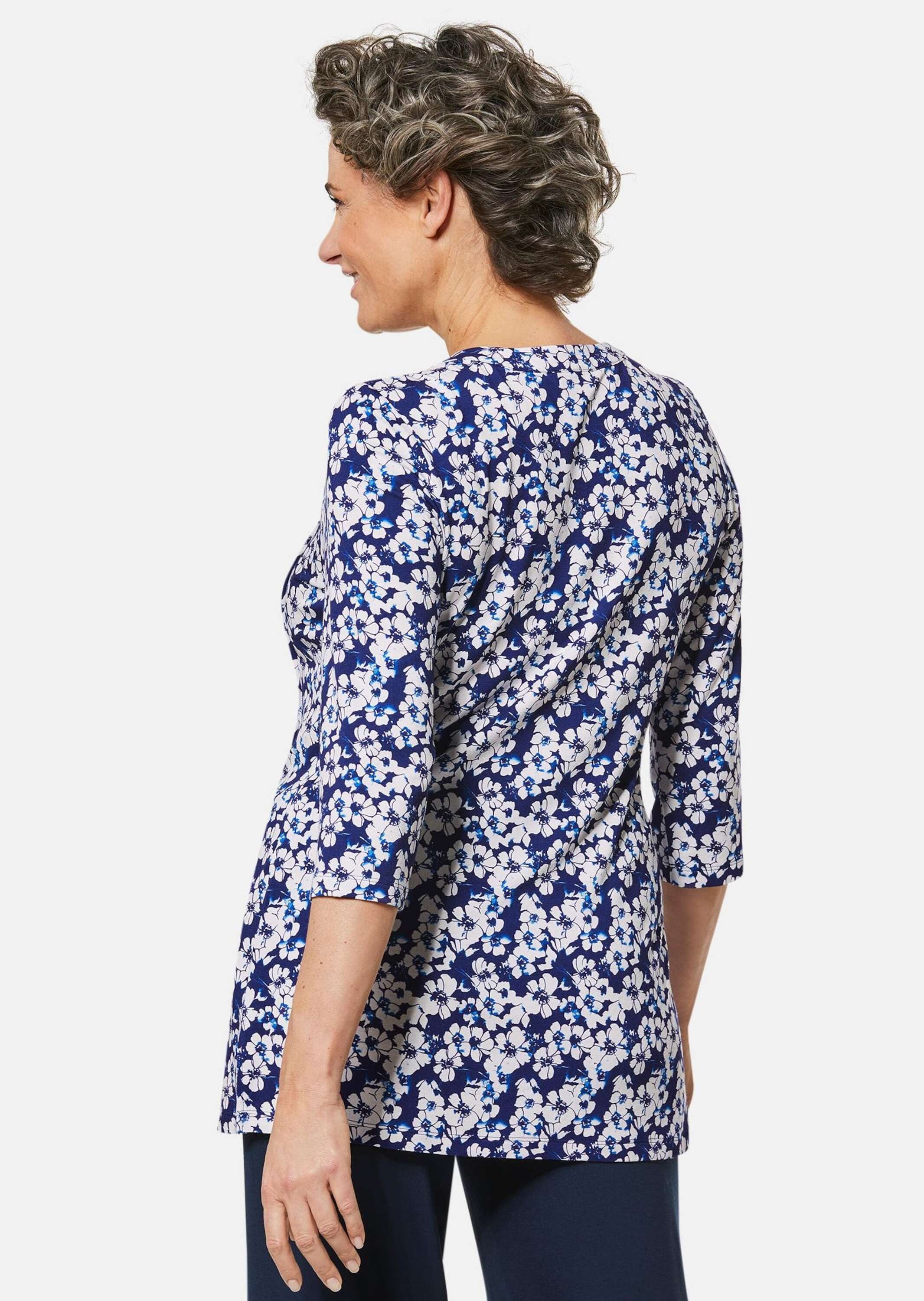 GOLDNER Print-Shirt »Kurzgröße Figurschmeichelndes Drucktunika-Shirt«