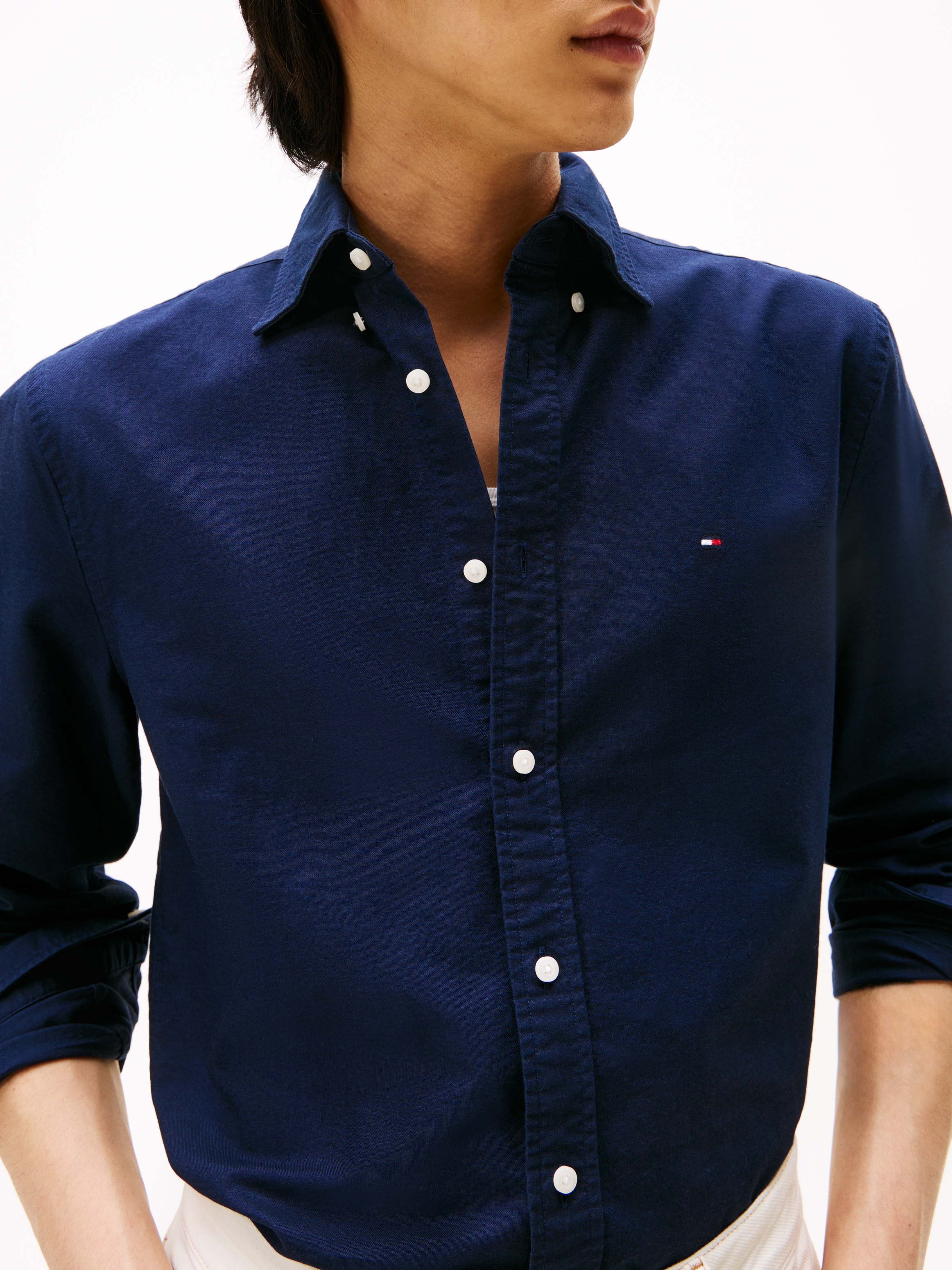 Tommy Hilfiger Langarmhemd »SOLID HERITAGE OXFORD Regular Fit SHIRT«