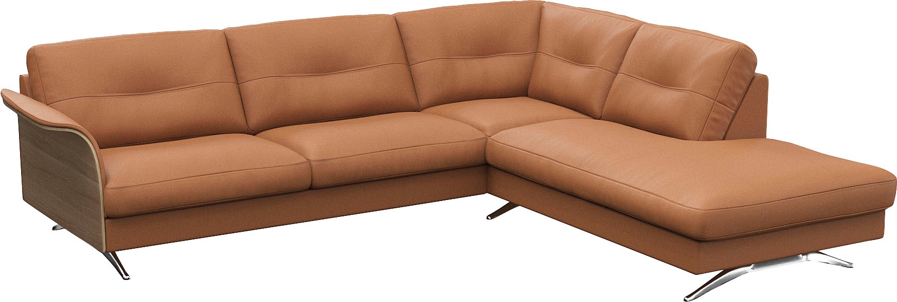 FLEXLUX Ecksofa »Glow, super bequem durch hochwertigem Sitzaufbau mit Federkern, L-Form«, Skandinavisches Design, In hochwertiger Verarbeitung
