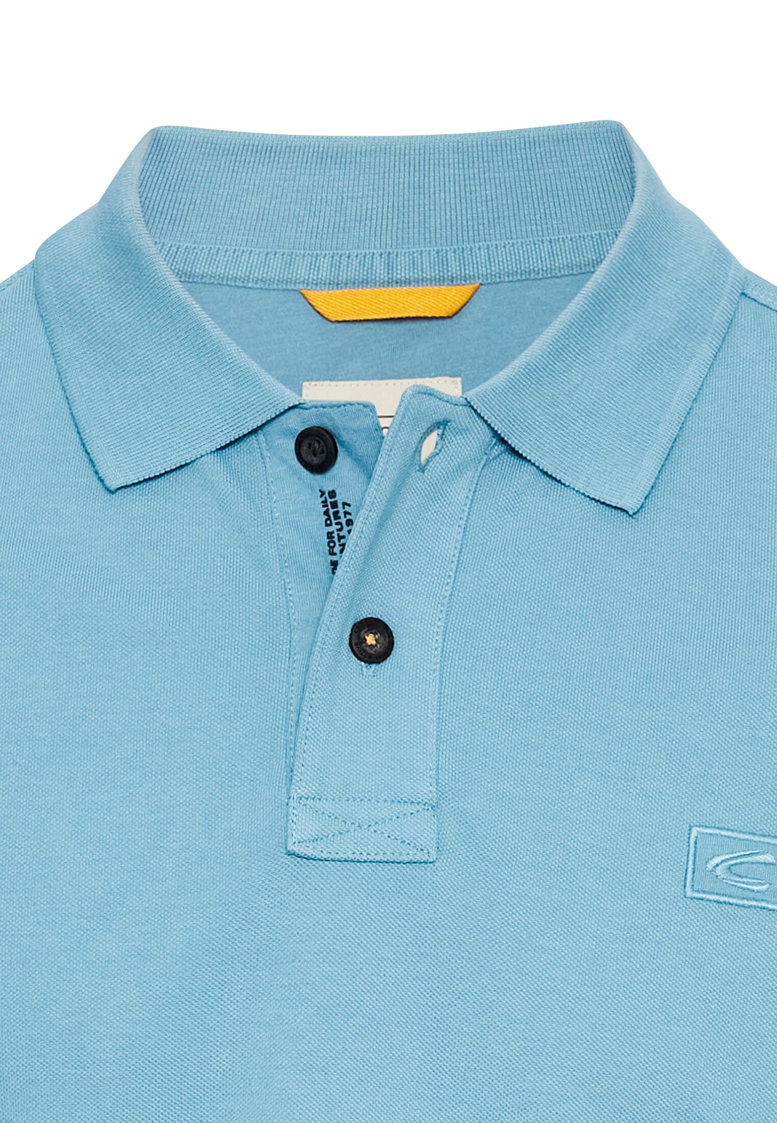 camel active Poloshirt normale Passform, Polokragen, 2-Knopf-Form, mit Logo-Stickerei