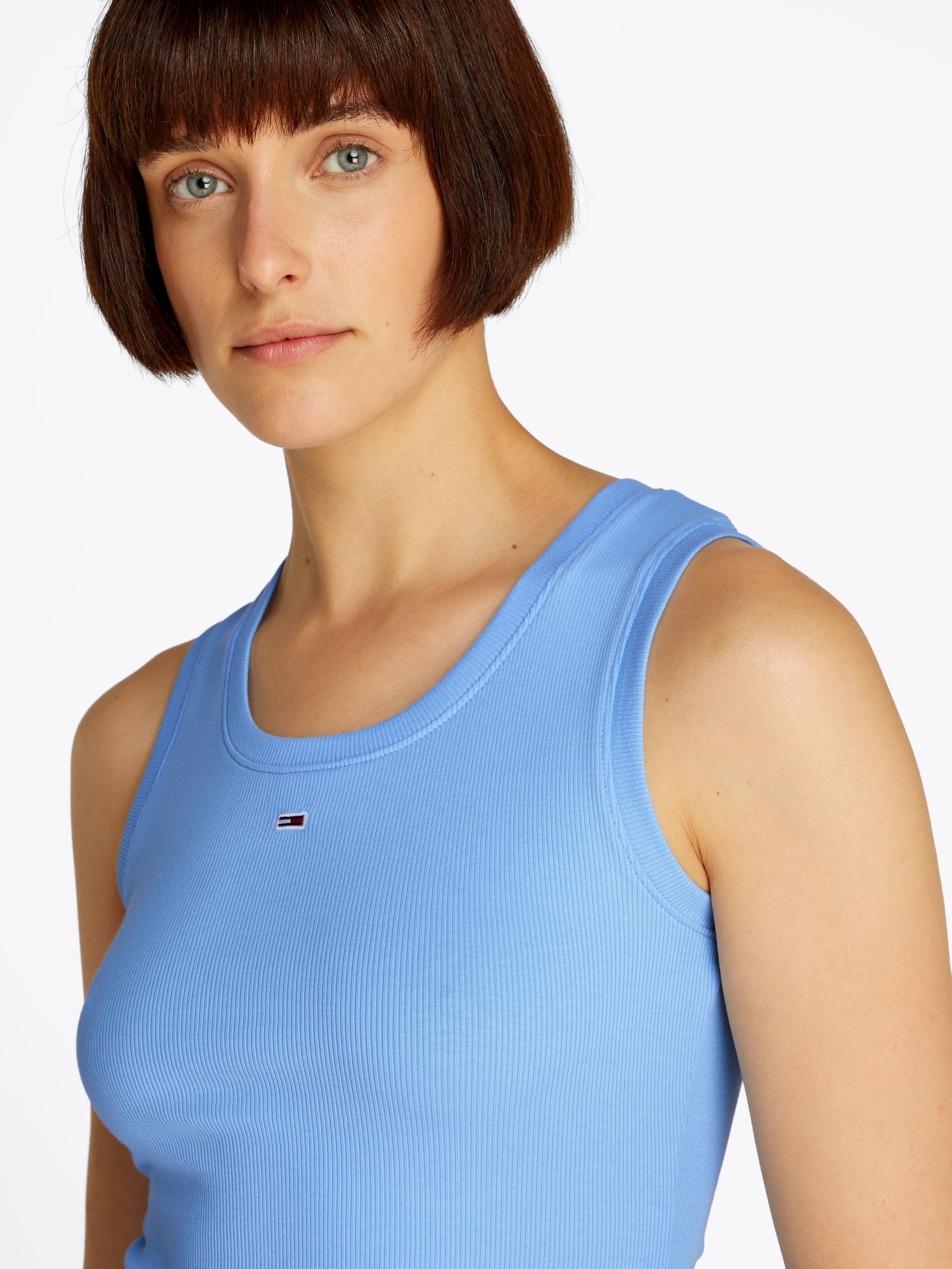 Tommy Jeans Tanktop »TJW ESSENTIAL RIB TANK EXT«, mit Logostickerei