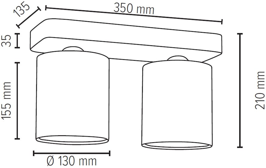 SPOT Light Deckenleuchte aus Beton 3 wertigen Stoff, XXL 2 Echtes kaufen handgefertigt mit Leuchtenschirm »GENTLE«, online | Garantie Jahren - flammig-flammig