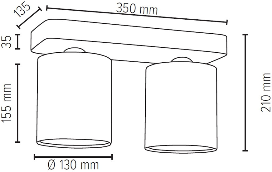 SPOT flammig-flammig, wertigen 3 Deckenleuchte Beton kaufen Leuchtenschirm handgefertigt Echtes | Jahren online Light Garantie aus 2 XXL mit »GENTLE«, Stoff, -