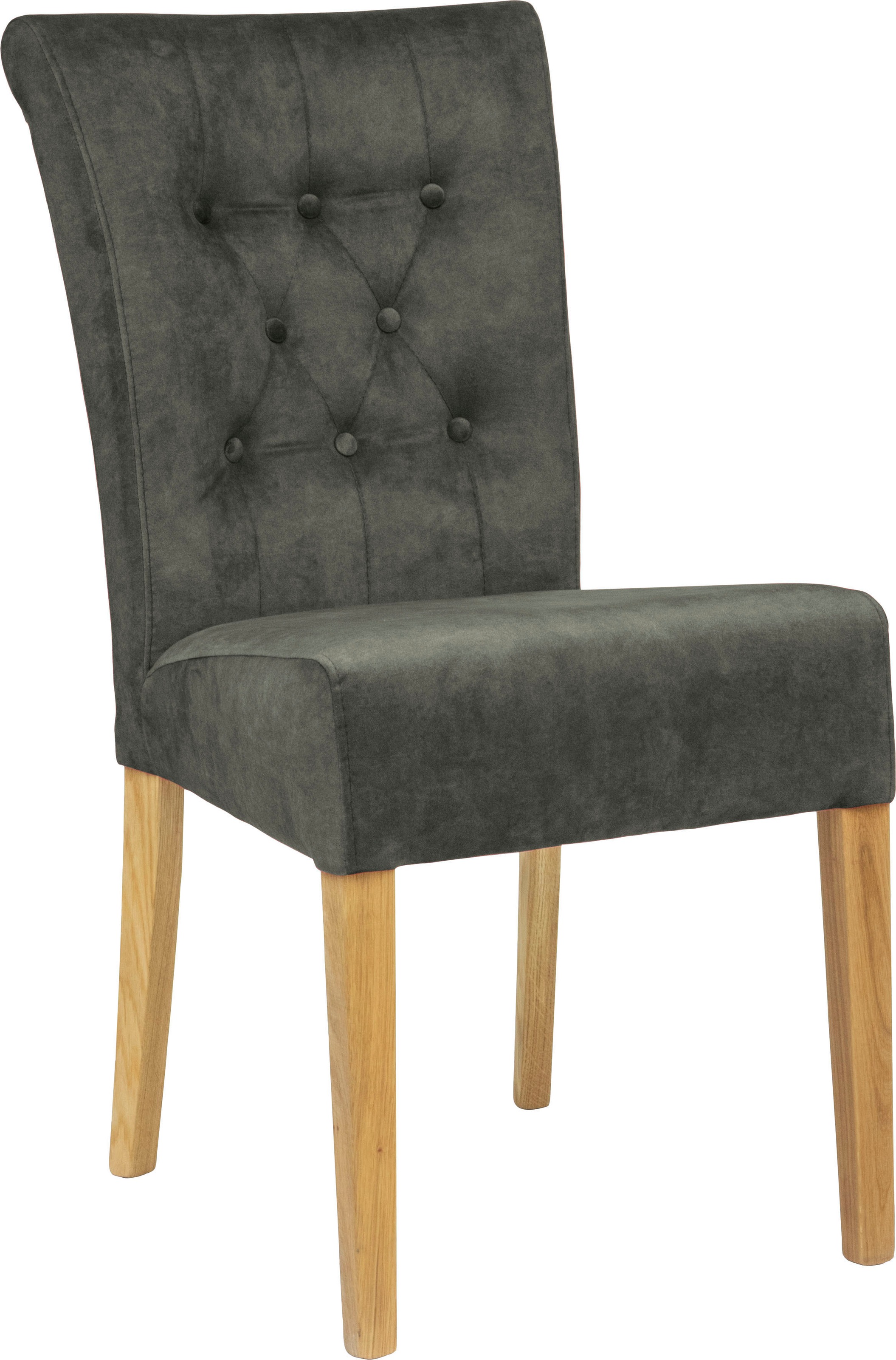 Home affaire Polsterstuhl »Queen«, (Set), 2 St., Samtvelours, Esszimmerstuhl mit Knopfheftung, 2er, 4er oder 6er-Set