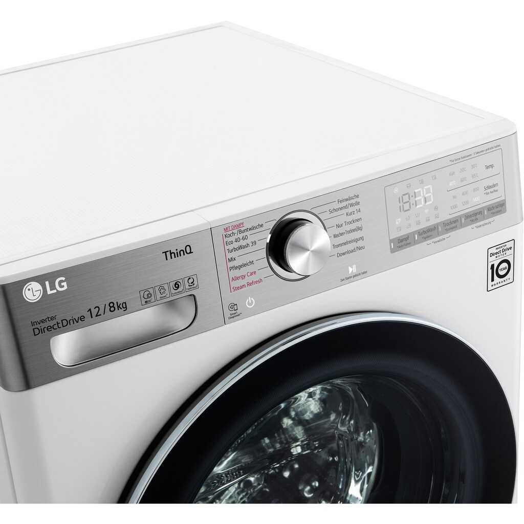 LG Waschtrockner »V9WD128H2«, TurboWash® - Waschen in nur 39 Minuten
