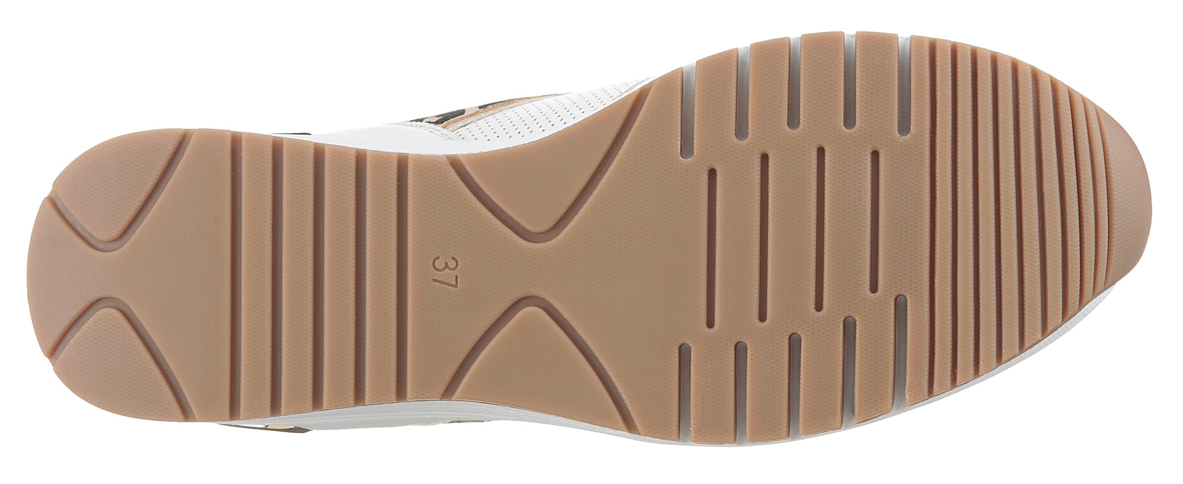 MARCO TOZZI Keilsneaker, Freizeitschuh, Halbschuh Schnürschuh mit Außenreißverschluss