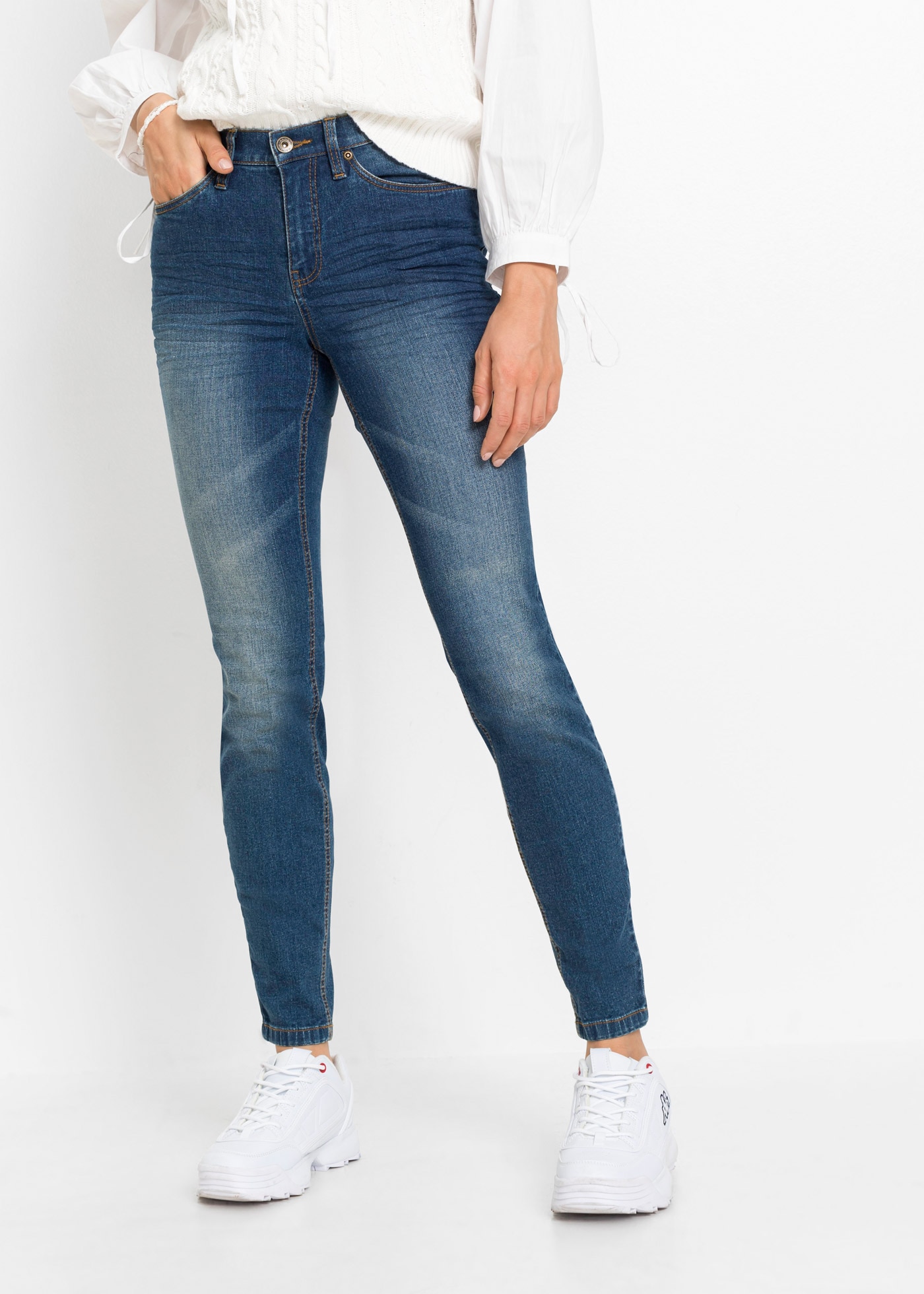 bonprix Skinny-fit-Jeans Skinny-fit-Passform, verkürztes 7/8-Bein, mit Five-Pocket-Style