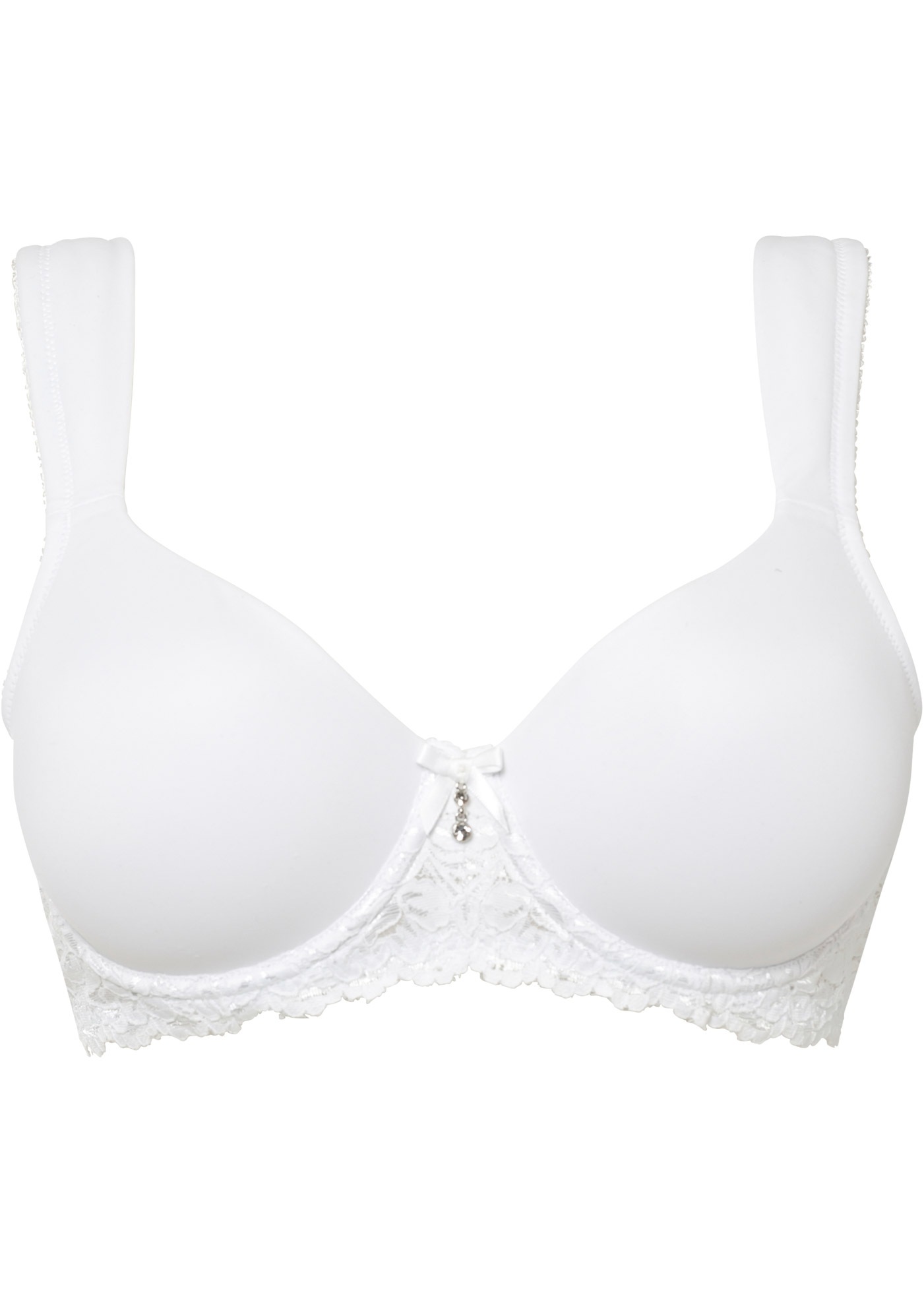 bonprix Schalen-BH »Schalen-BH mit gepolsterten Trägern« mit gepolsterten Trägern, mit wattierten Cups, mit feiner Spitze
