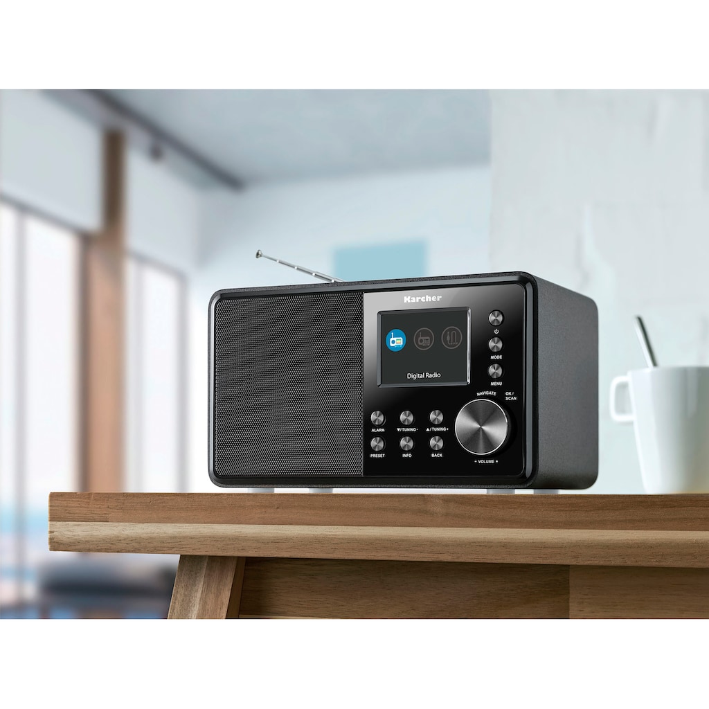 Karcher Digitalradio (DAB+) »DAB 3000«, (Digitalradio (DAB+)-FM-Tuner mit RDS-UKW mit RDS 3 W)