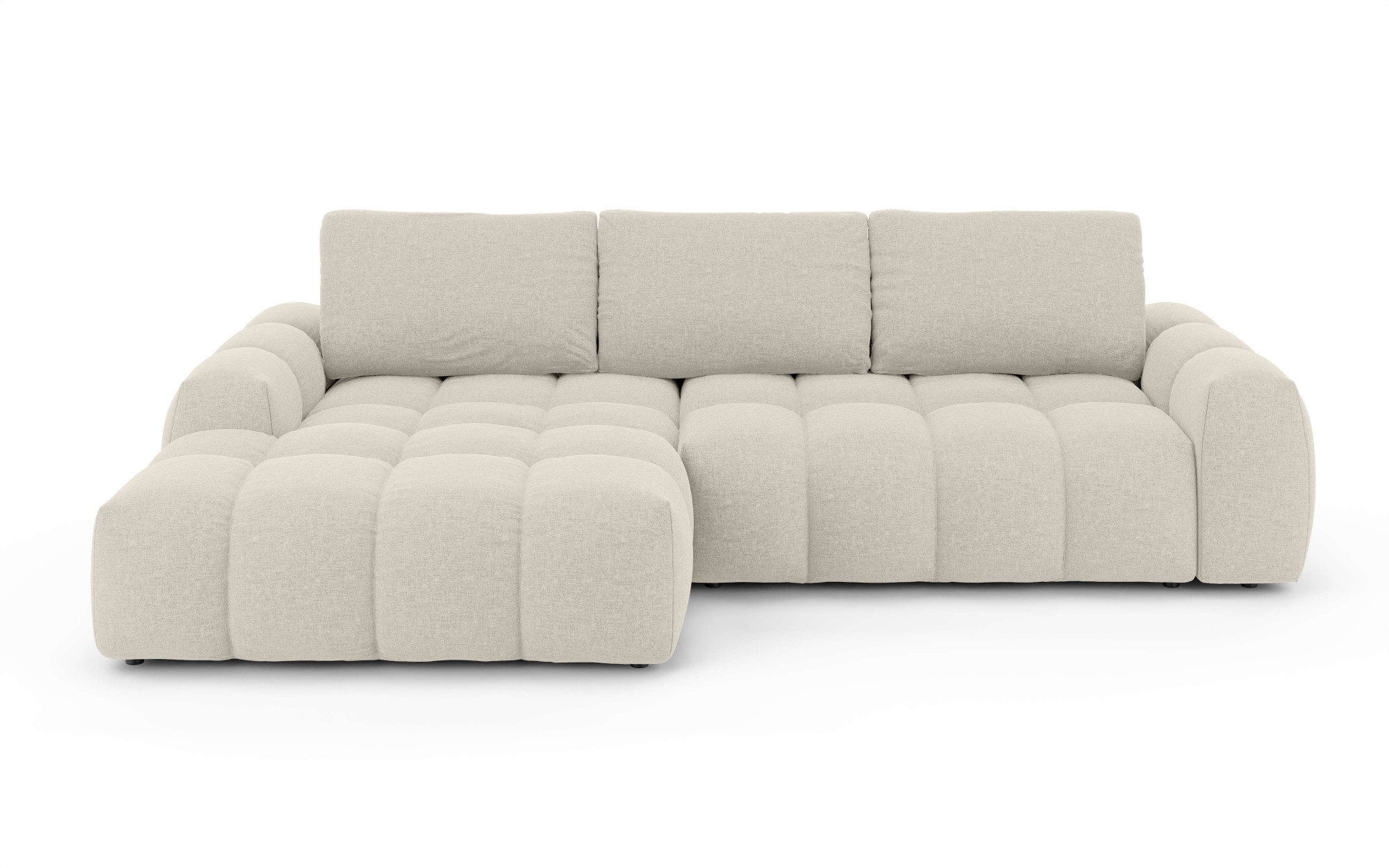 OTTO home Ecksofa »AZITA klein optionale Schlafsofa mit Bettkasten, B/T/H: 270/166,5/84cm« L-Form mit Wellenunterfederung, Bubble-Optik