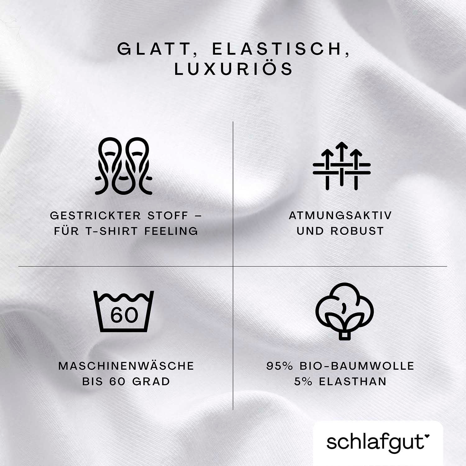 Schlafgut Spannbettlaken »Premium«, Zero Waste Verpackung, PREMIUM Qualität