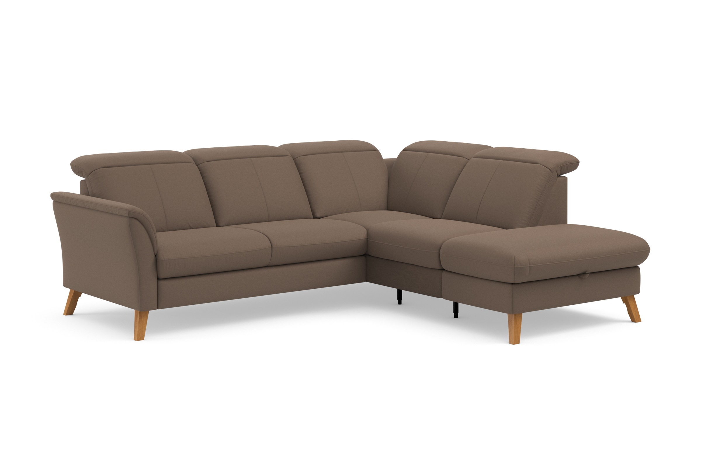 sit&more Ecksofa »Romero L-Form«, wahlweise mit oder ohne TV-Funktion, Bettfunktion, Bettkasten