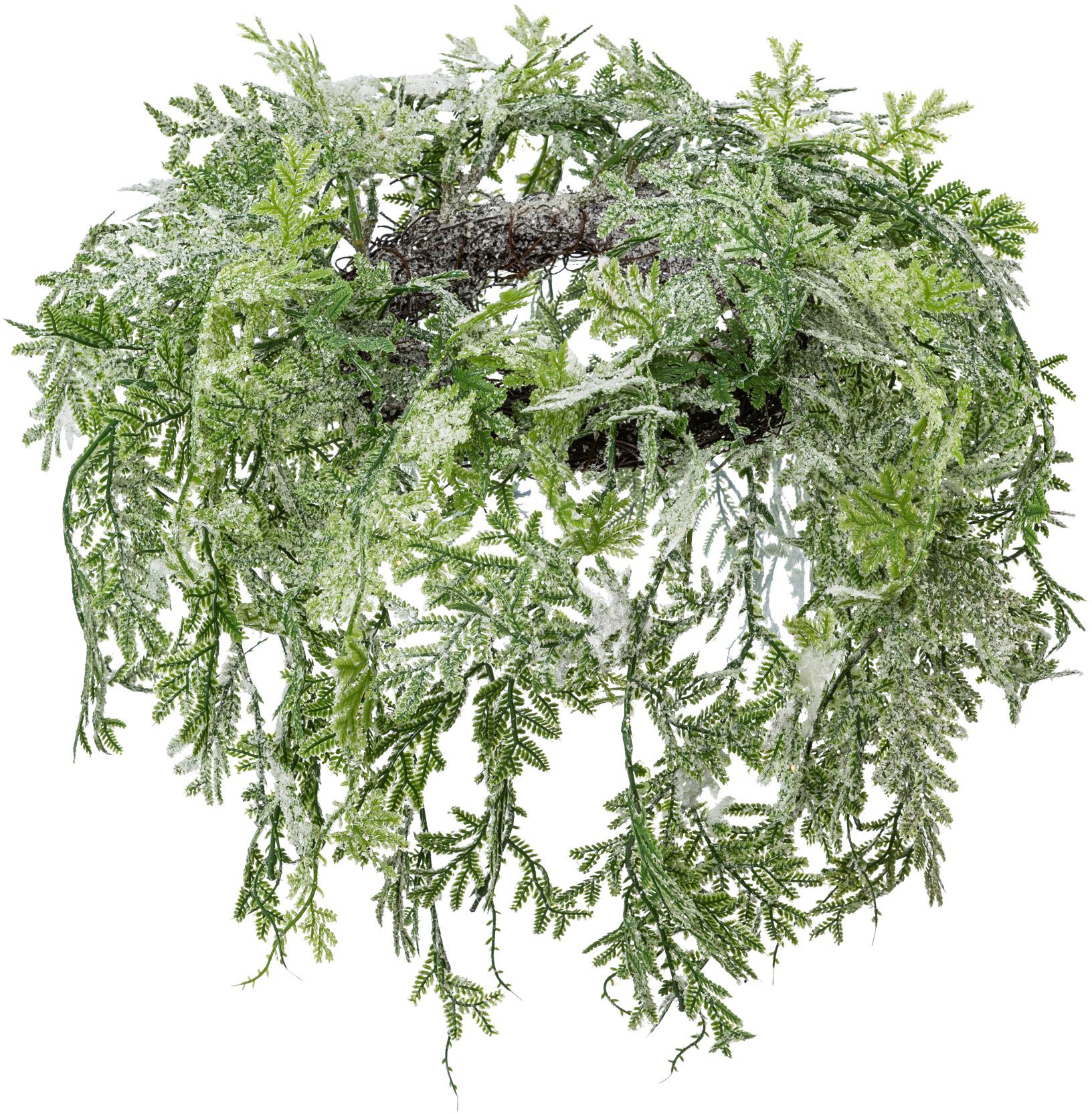 Creativ green Dekokranz "Weihnachtsdeko" mit gefrosteter Optik, Maße aufgehängter Kranz: Ø 30 cm, H. 38 cm