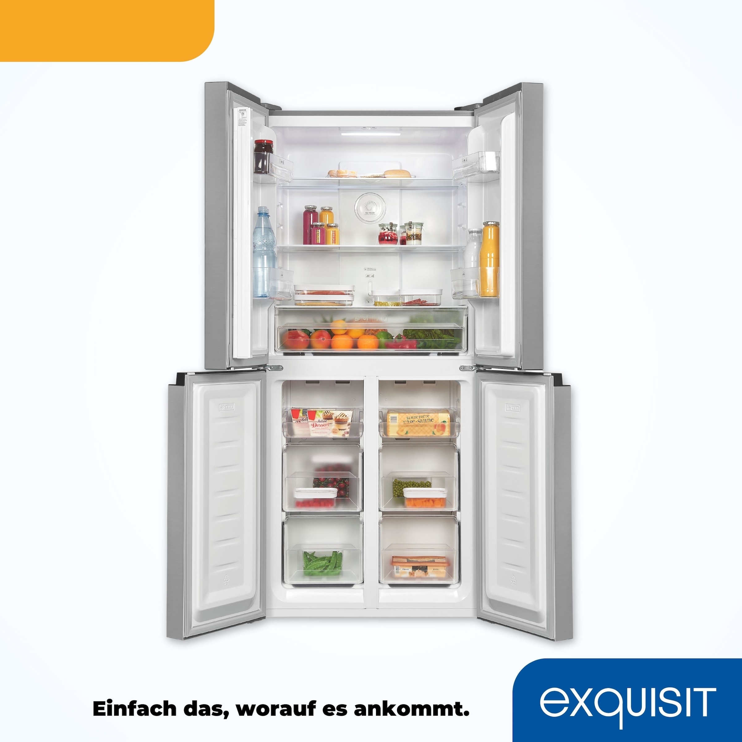 exquisit Multi Door »MD365-125-040D inoxlook« 180 cm hoch 79 cm breit