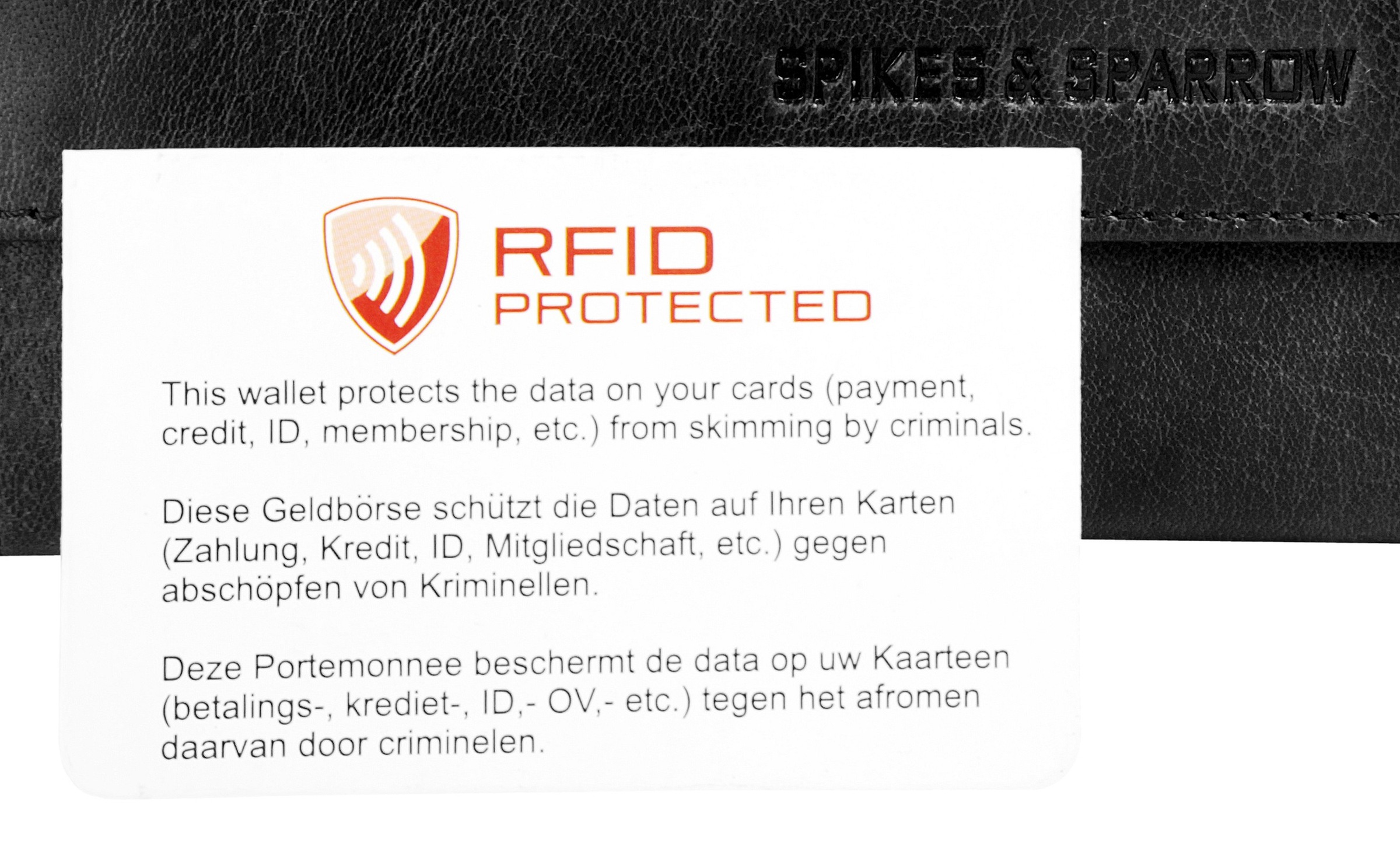 Spikes & Sparrow Geldbörse, echt Leder