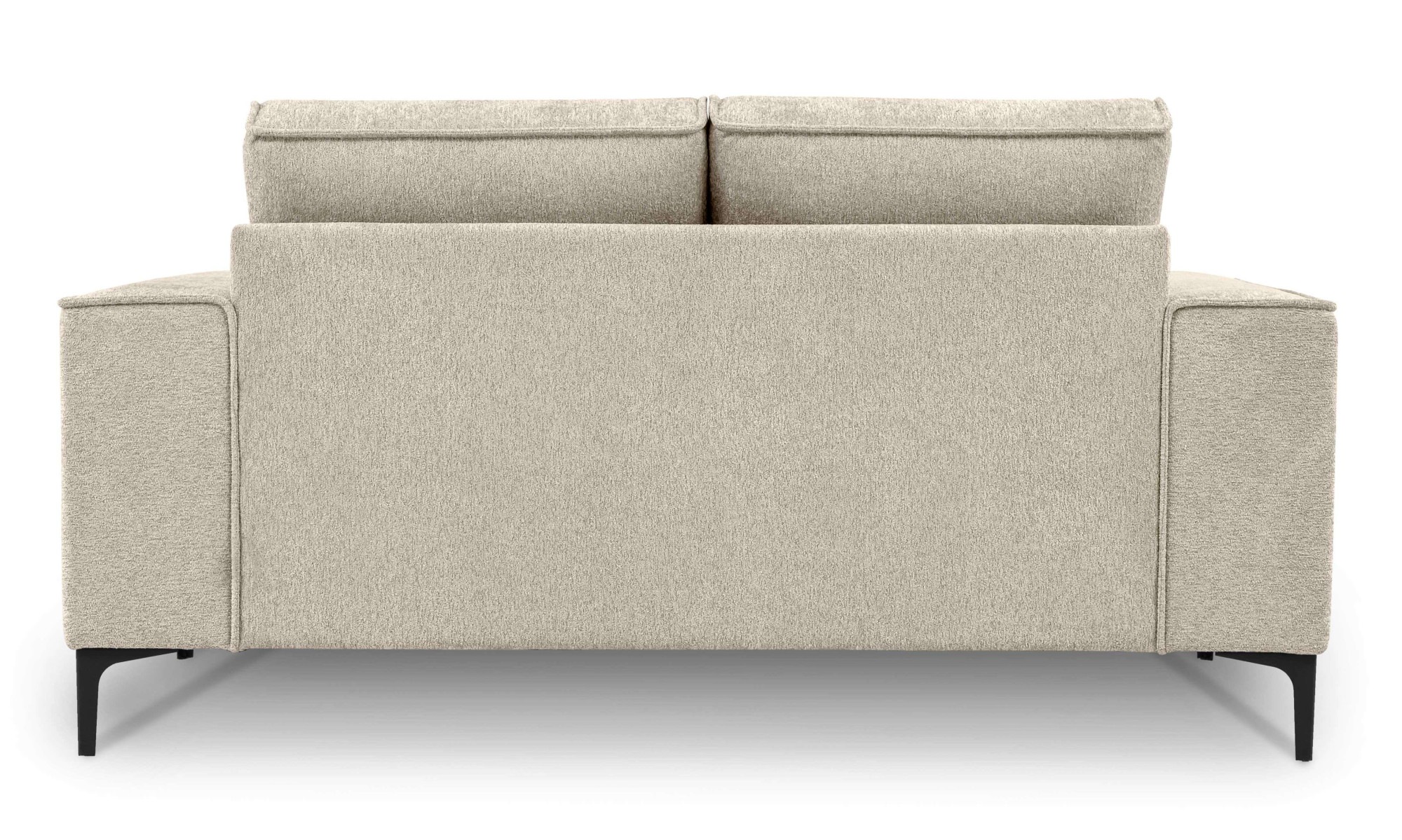 Places of Style 2-Sitzer »Kompaktsofa Oland, Struktur, Flachgewebe, Luxus-Microfaser, Boucle«, 164 cm, Wellenunterfederung, Skandi-Design, Metallfüße
