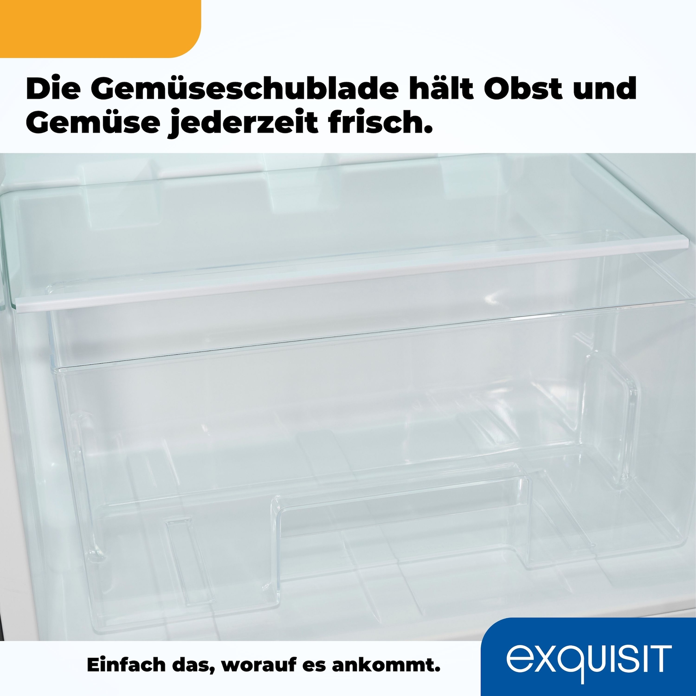 exquisit Kühlschrank »KS16-4-051C« 84,5 cm hoch 54,9 cm breit 107 L Mini-Kombi: stufenlos regulierbar, hell & für jede Küche