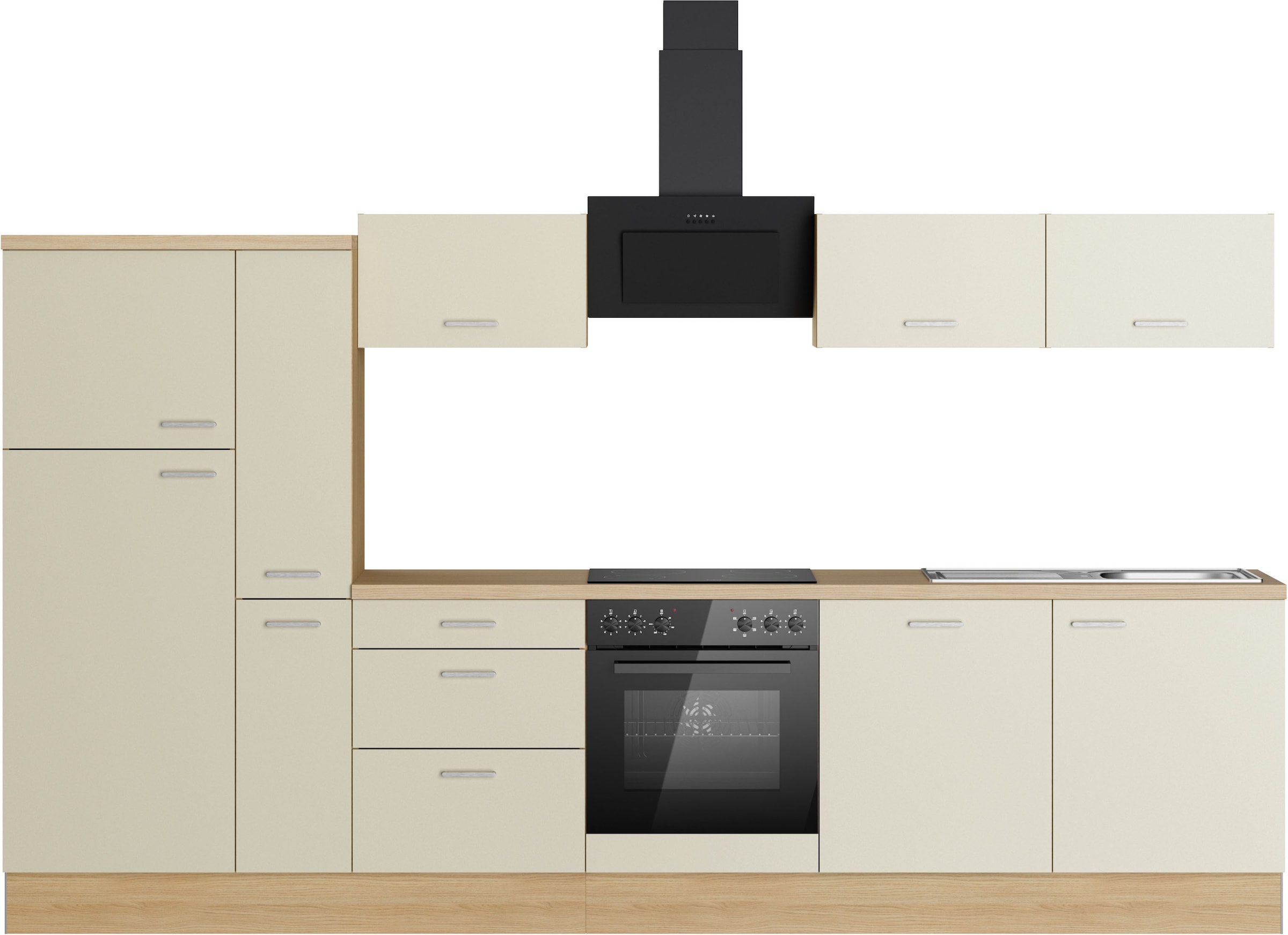 KOCHSTATION Küchenzeile "KS-Sion" Breite 330 cm, schnelle Montage mit OPTIsnap, wahlweise mit E-Geräten