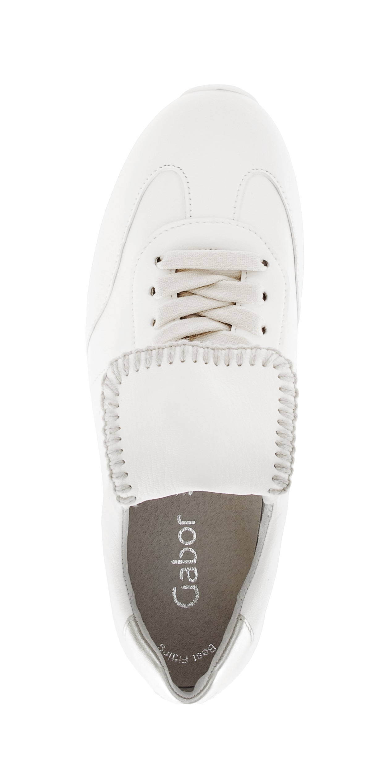 Gabor Sneaker  Freizeitschuh, Halbschuh, Schnürer mit Ziernähten und Kontrastbesatz