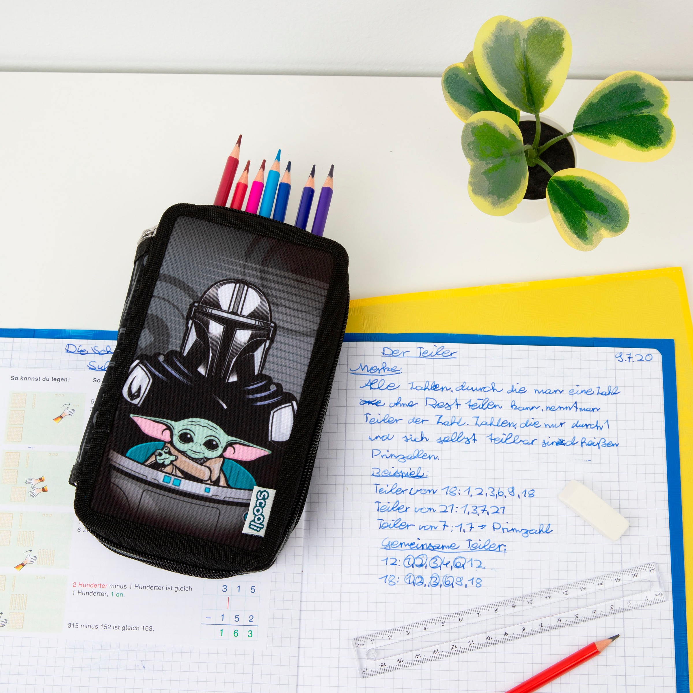 Scooli Federmäppchen »Tripledecker, Star Wars«, befüllt, inklusive Geodreieck
