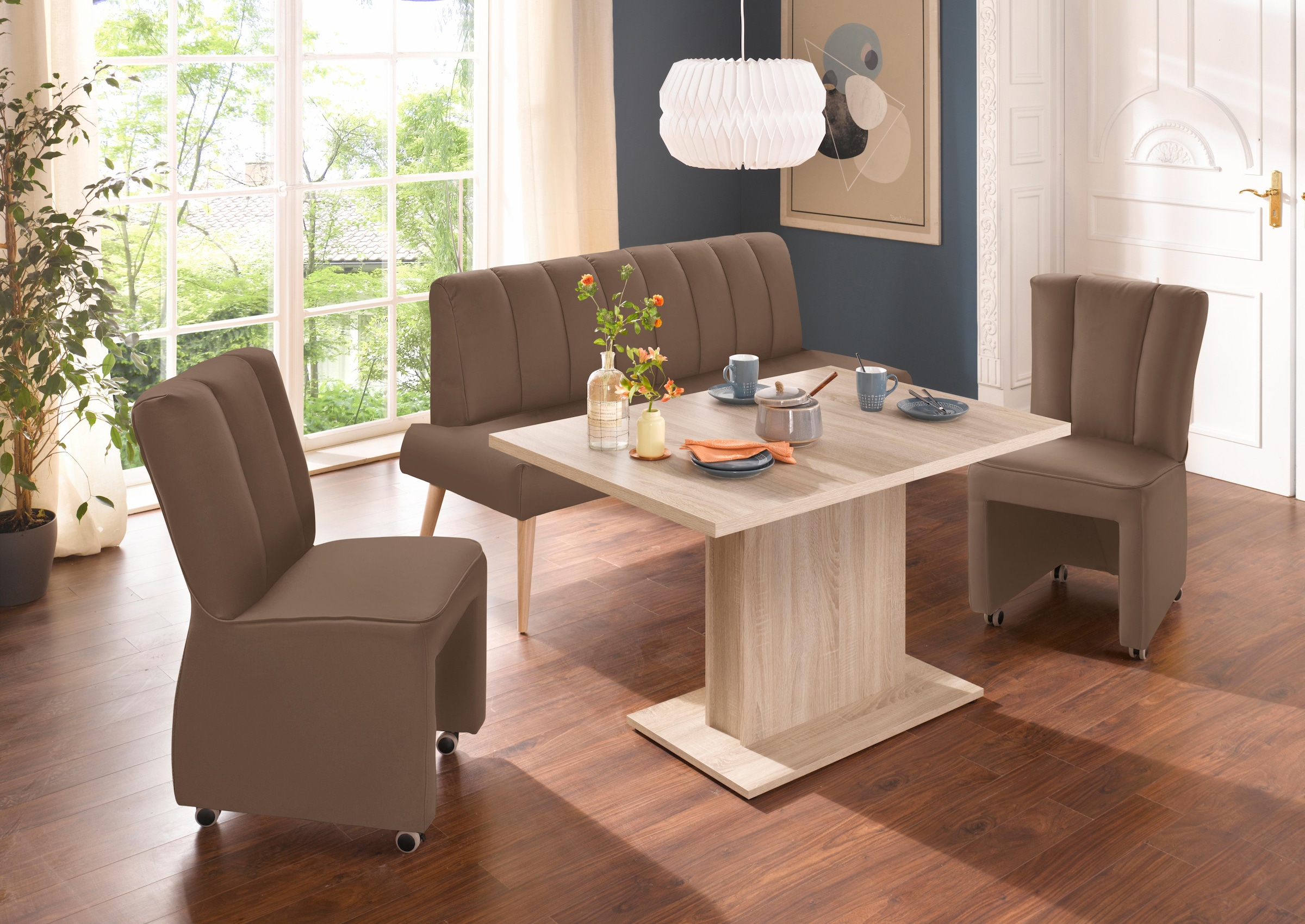 exxpo - sofa fashion Sessel »Costa, Loungesessel, Hochlehnsessel,  auf Rollen, Komfortsitzhöhe 53cm« kompakt und bequem, Breite 52 cm
