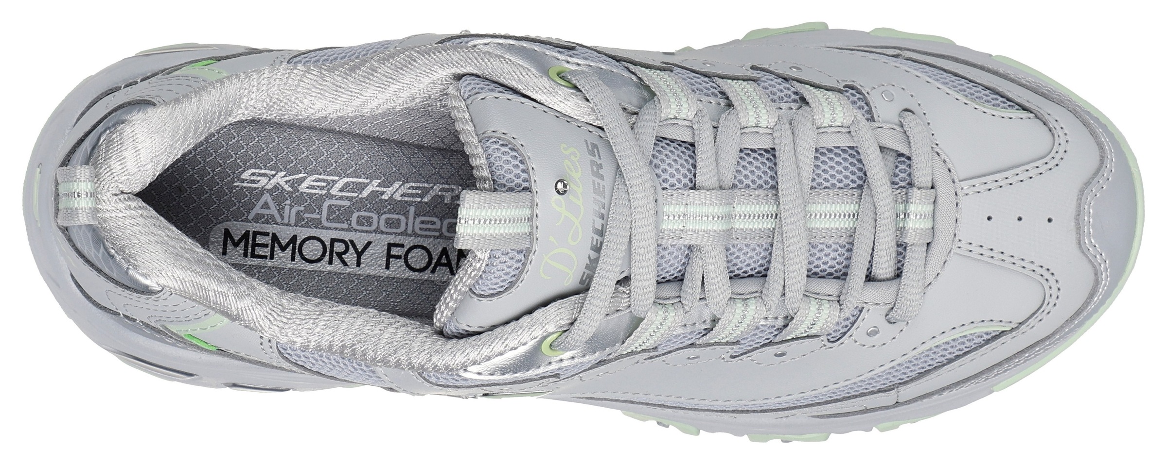 Skechers Sneaker »D'LITES-CHROMATIC«, Plateausneaker, Schnürschuh mit Metallic Einsätzen