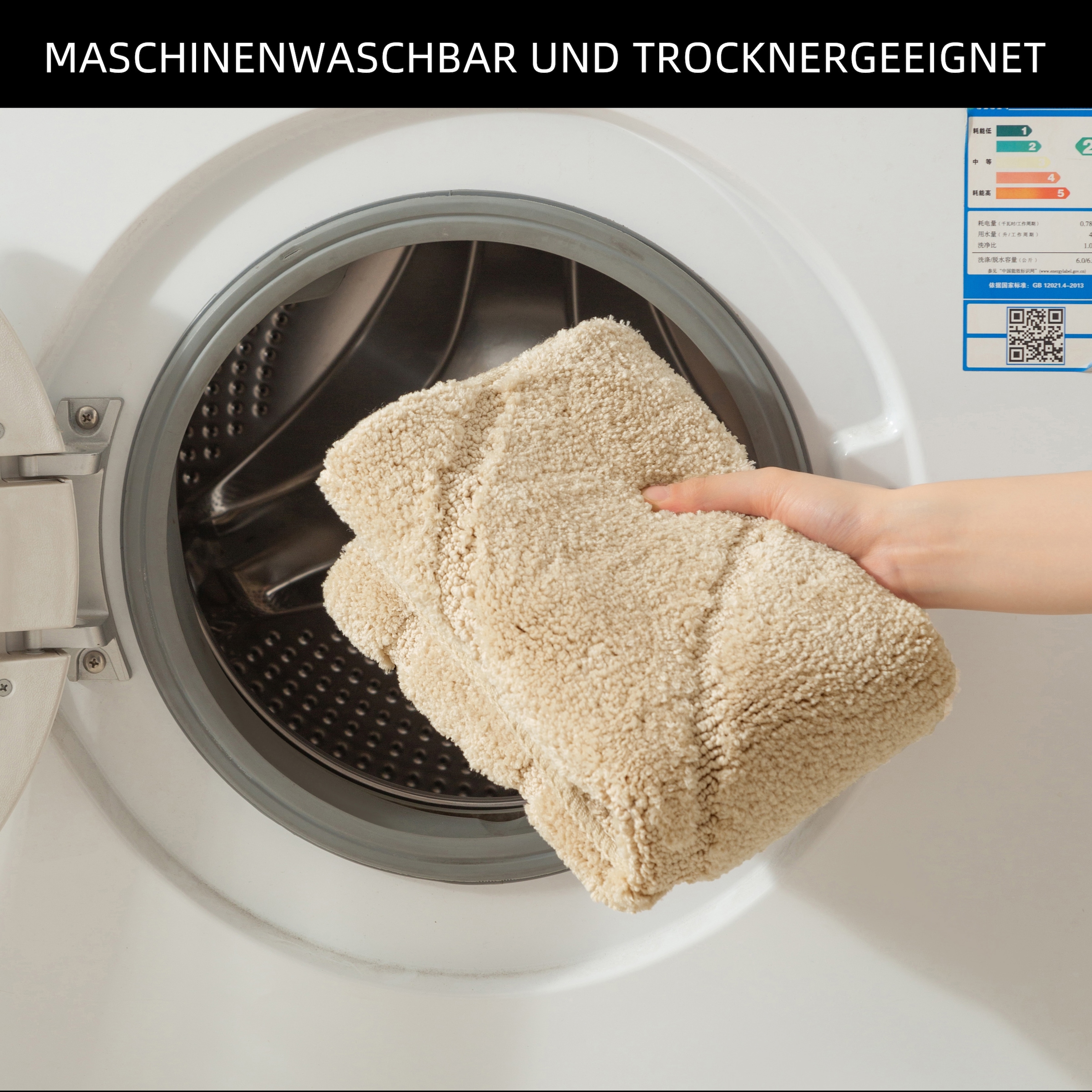 my home Badematte »Epense, Badvorleger, Badezimmer Teppich, Duschmatte mit Blattstruktur«, rutschhemmend beschichtet, fußbodenheizungsgeeignet-schnell trocknend, Badteppich, Uni, Blätter, Hoch-Tief, verschiedene Farben und Größen