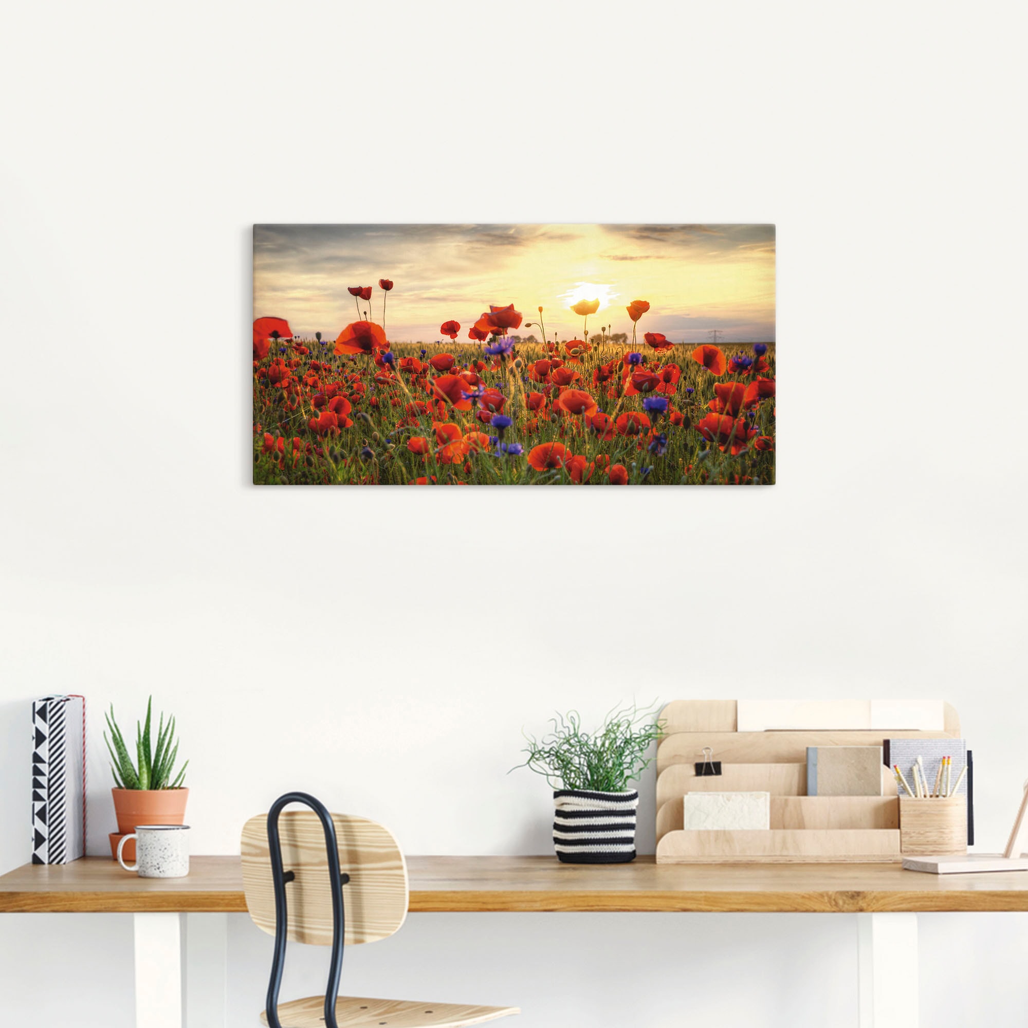 Artland Wandbild »Mohnblumen«, Blumen, (1 Größen versch. St.), Leinwandbild, Rechnung Poster kaufen Wandaufkleber Alubild, oder als auf in