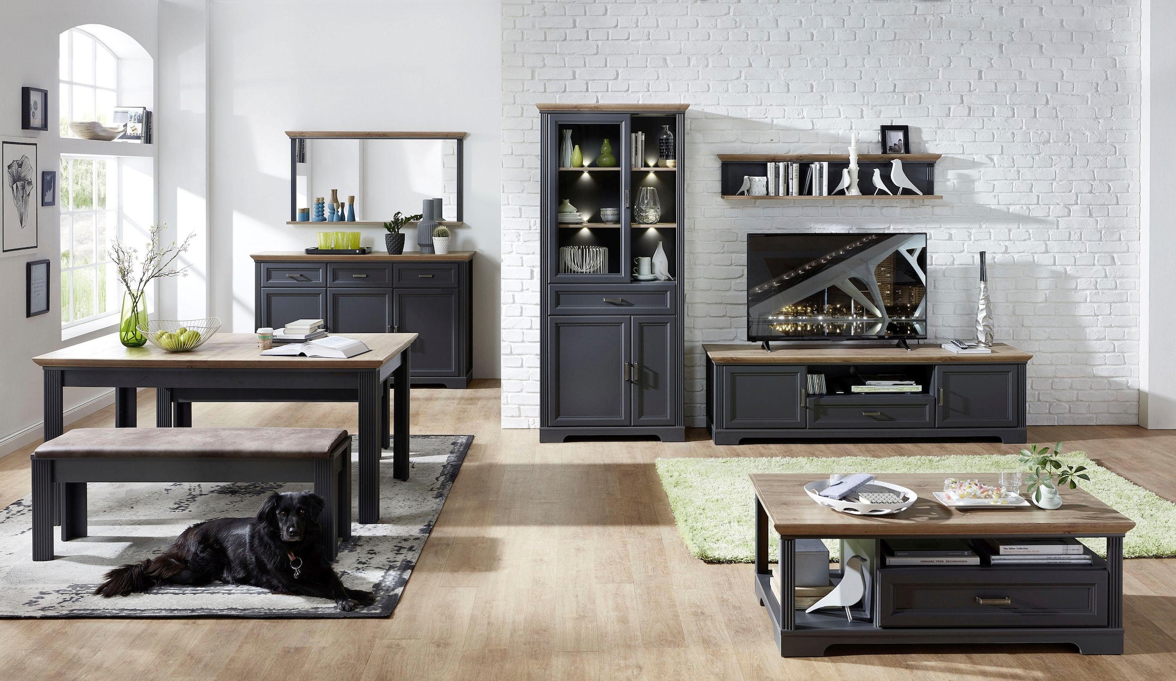 auf cm, Holztüren, 3 Rechnung kaufen 166 Sideboard Schubkästen Innostyle 3 »Jasmin«, Breite