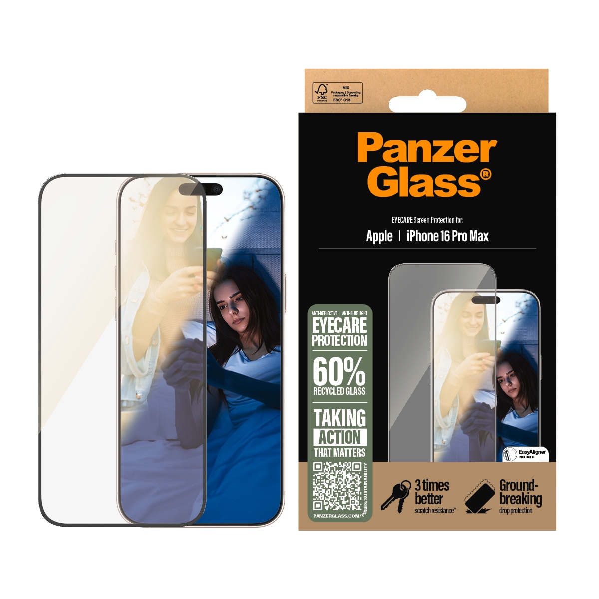 Displayschutzglas »EyeCare Screen Protection«, für Apple iPhone 16 Pro Max,...