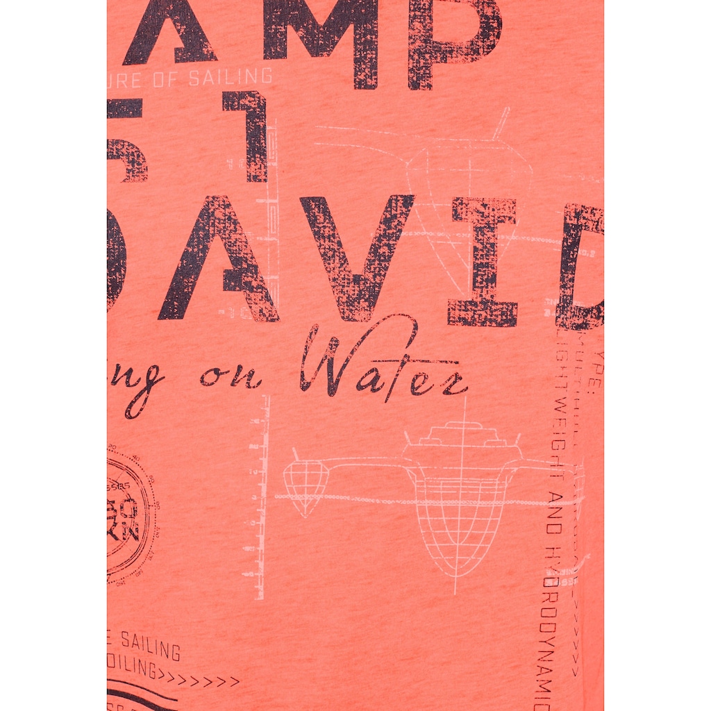 CAMP DAVID T-Shirt, mit Frontprint