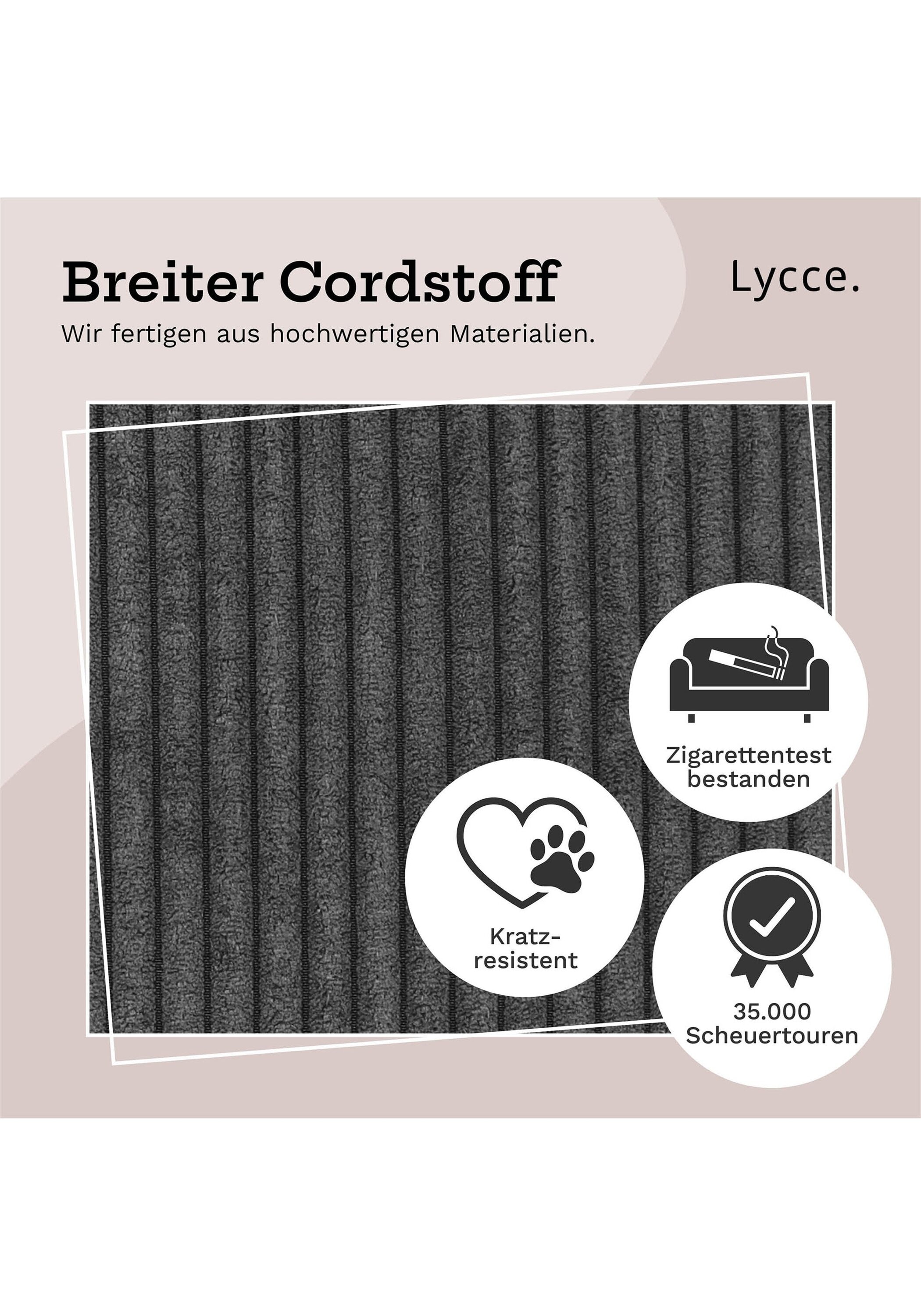 Lycce Wäschekorb »Wäschekorb Nischenwäschekorb Cord 1er Pack«
