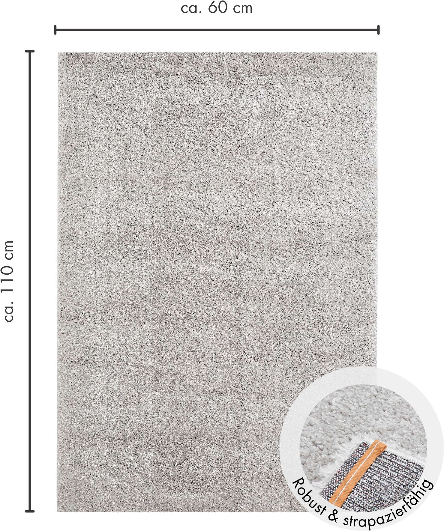 Andiamo Hochflor-Teppich »Chicago« rechteckig 40 mm Höhe Uni Farben, weich & kuschelig, ideal im Wohnzimmer & Schlafzimmer